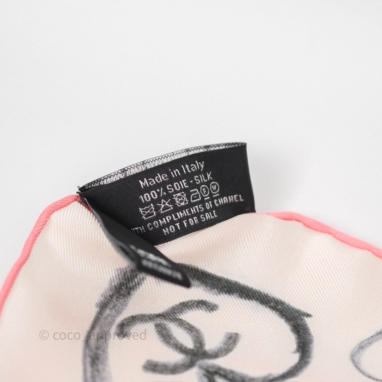 Chanel Silk Scarf 90 Light Pink