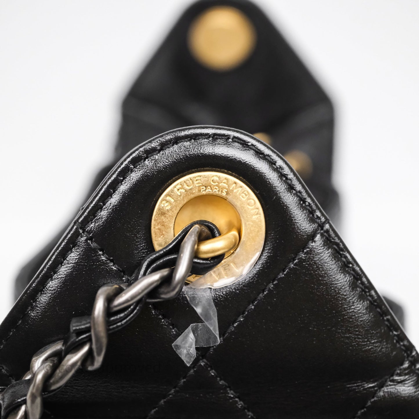 Chanel 25 Mini Black Shiny Crumpled Calfskin Mixed Hardware