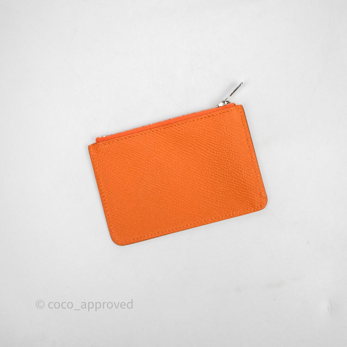 Hermès Constance Slim Wallet Orange 93 Epsom Palladium Hardware