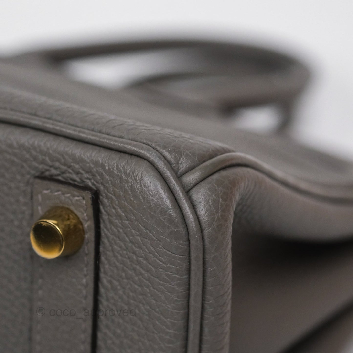 Hermès Birkin 25 Retourne Gris Meyer 0L Togo Gold Hardware