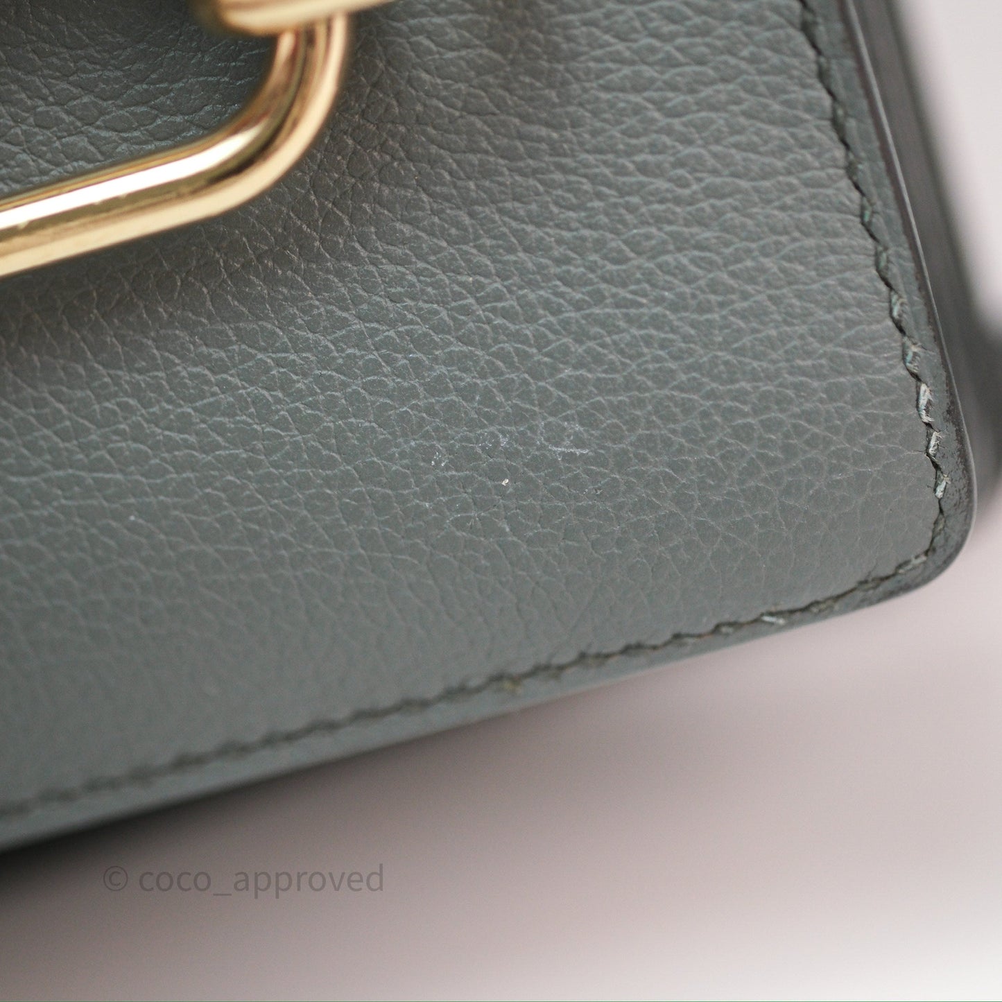 Hermès Roulis Mini 18 Vert Amancde 63 Evercolor Gold Hardware