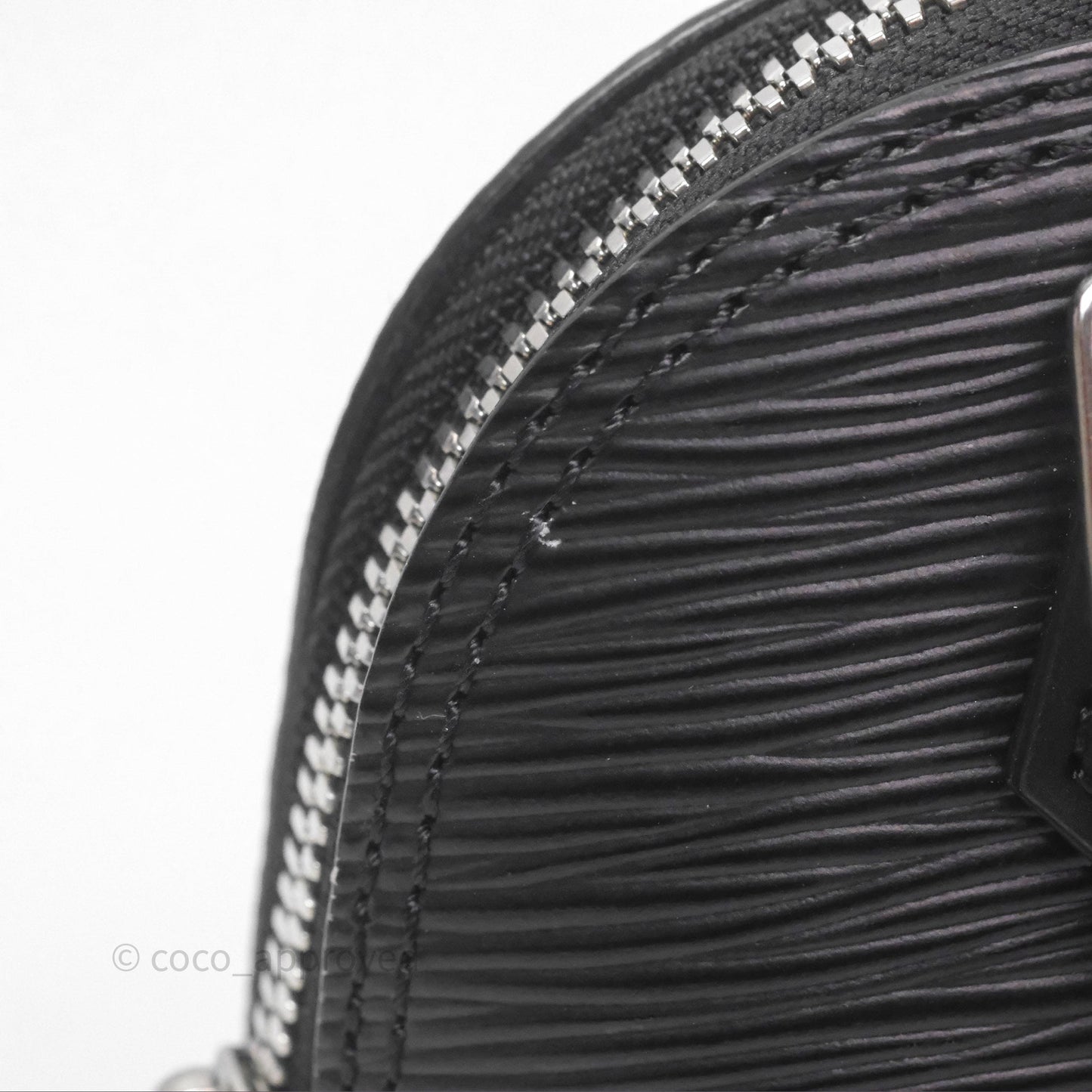 Louis Vuitton Alma Nano Black Silver Hardware