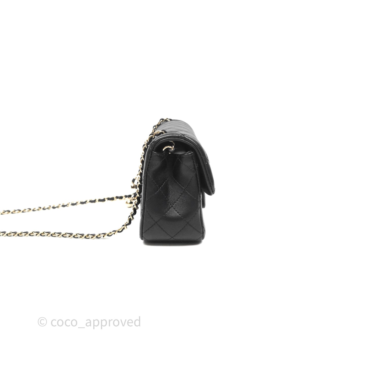 Chanel Ball Crush Mini Rectangular Black Lambskin Gold Hardware