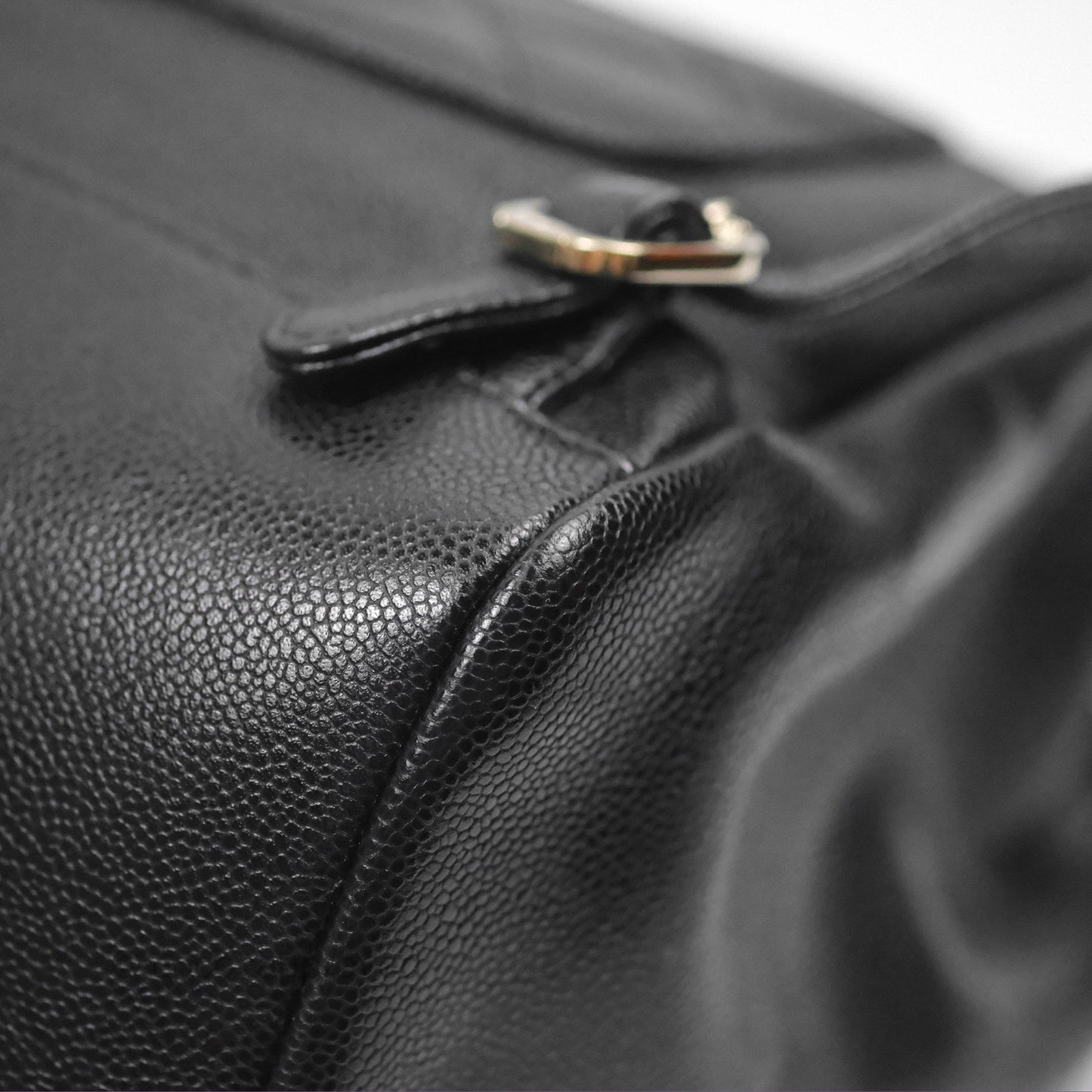 Chanel Quilted Business Affinity Backpack Black Caviar Gold Hardware
