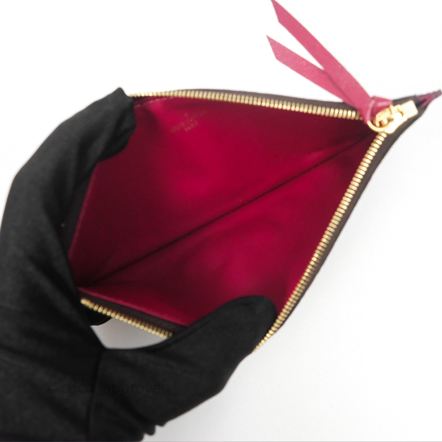 Louis Vuitton Félicie Pochette Clutch Monogram Canvas Gold Hardware