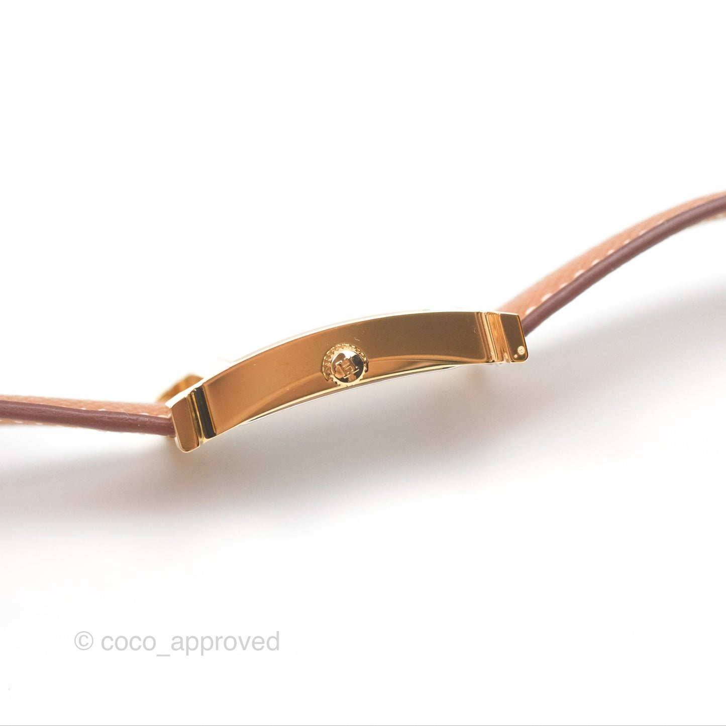 Hermès Heure H TGM 34mm Watch Gold Epsom Gold Hardware