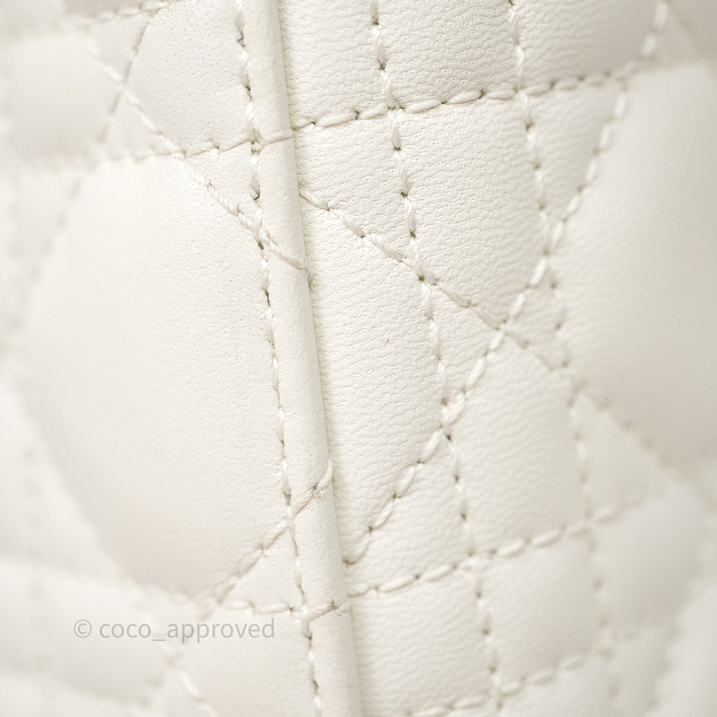 Christian Dior Small My ABCDior Lady Dior Bag White Cannage Lambskin Gold Hardware
