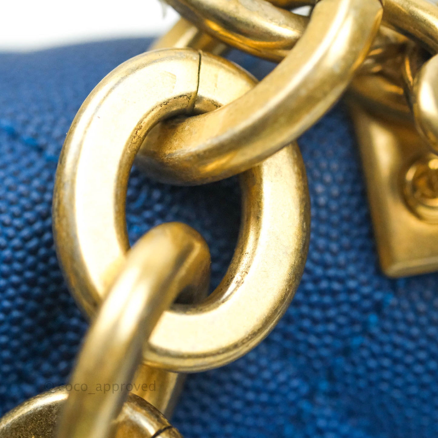 Chanel Quilted Sunset On The Sea Blue Flap Bag Caviar Aged Gold Hardware
