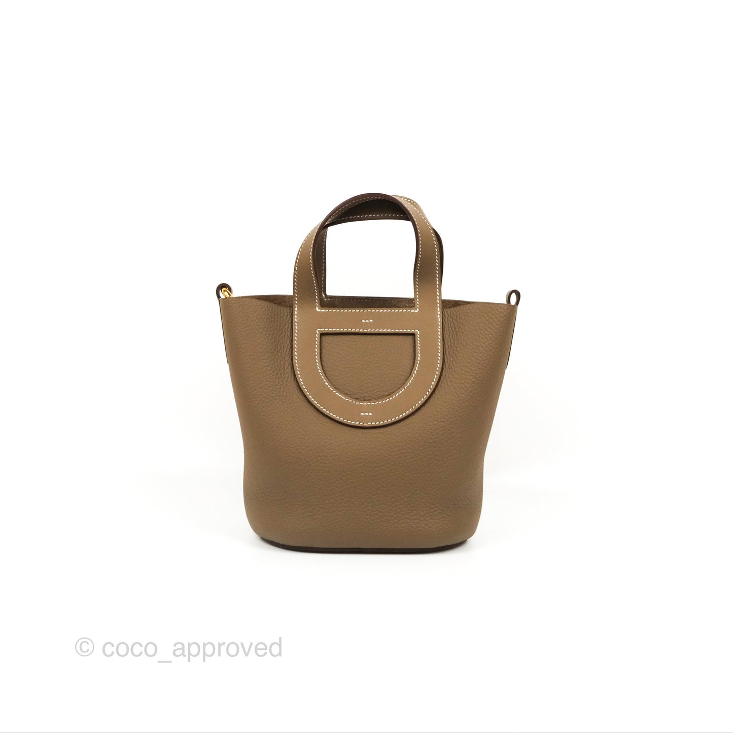 Hermes In-The-Loop 18 Etoupe Clemence Gold Hardware