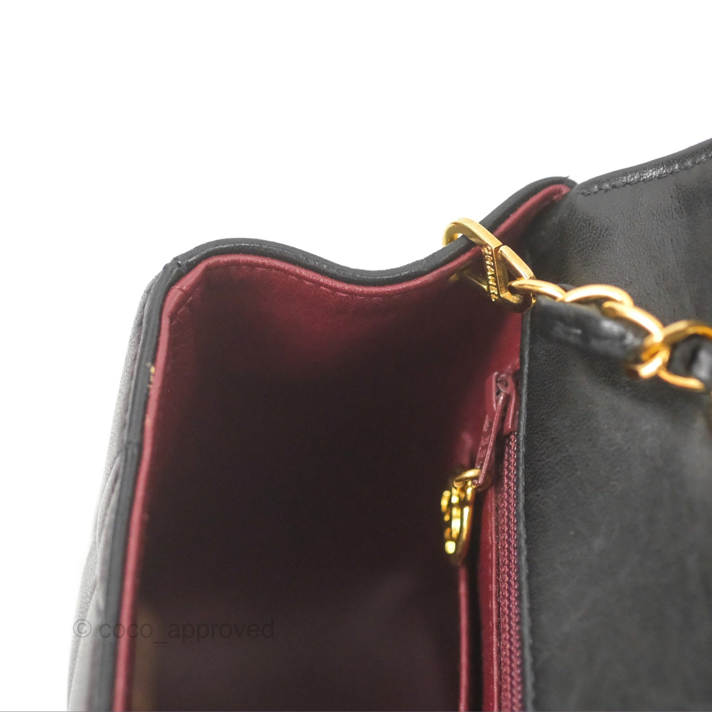 Chanel Vintage Medium Classic Diana Flap Bag Black Quilted Lambskin