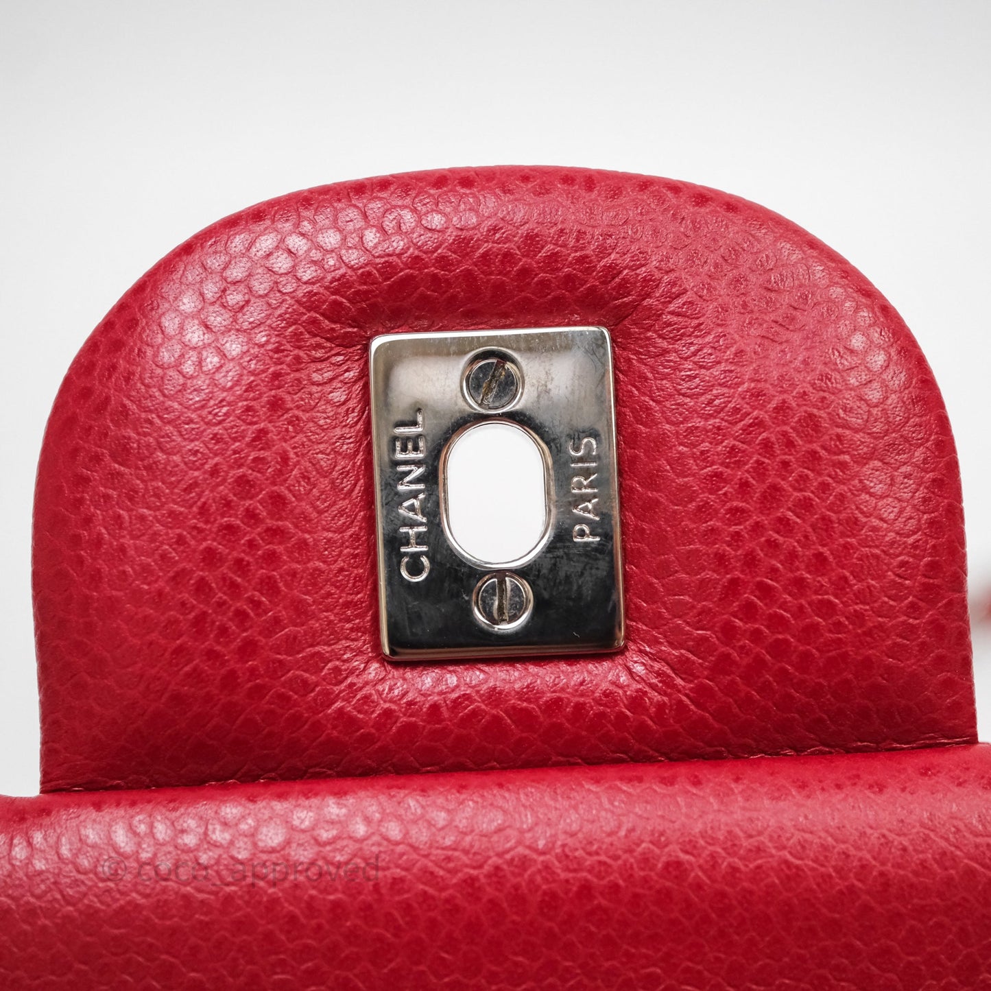 Chanel Jumbo Double Flap Red Caviar Silver Hardware⁣⁣