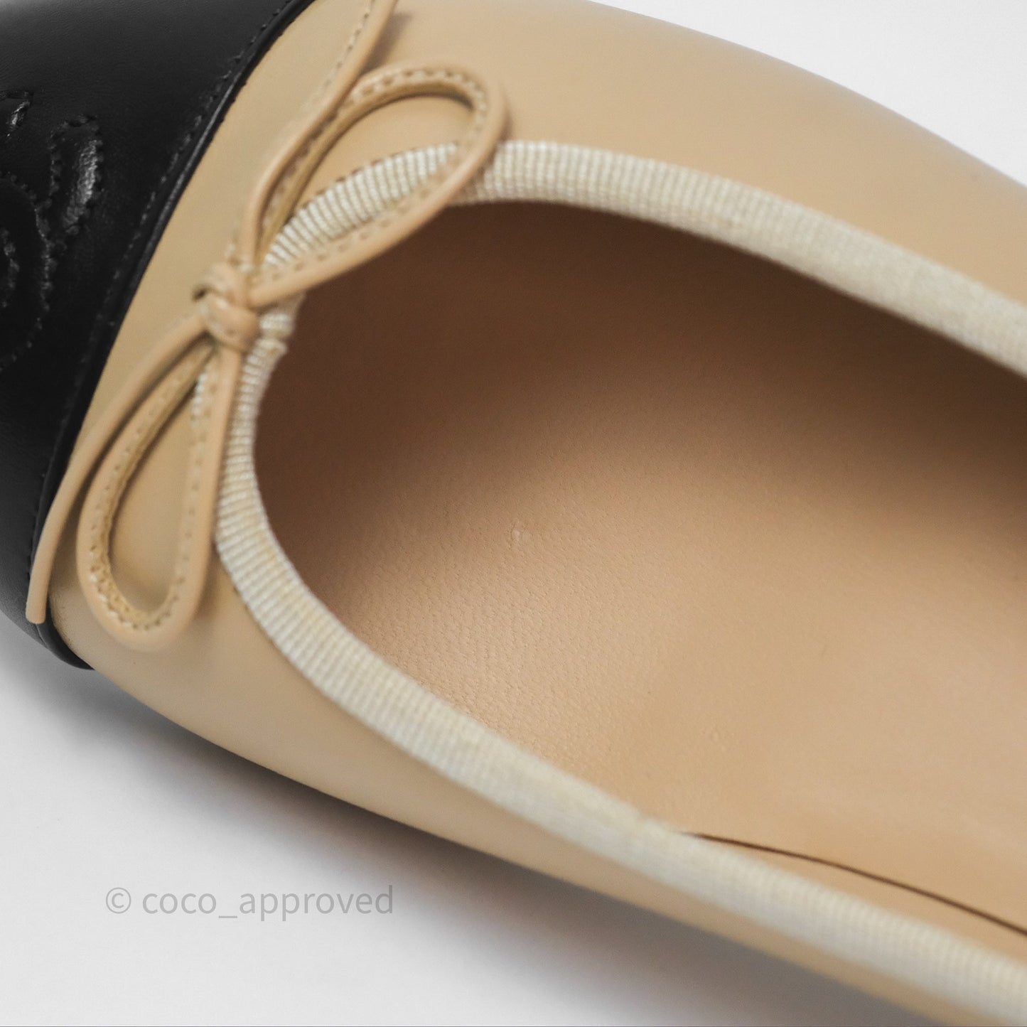 Chanel Ballerina Flats Black/Beige Size 38