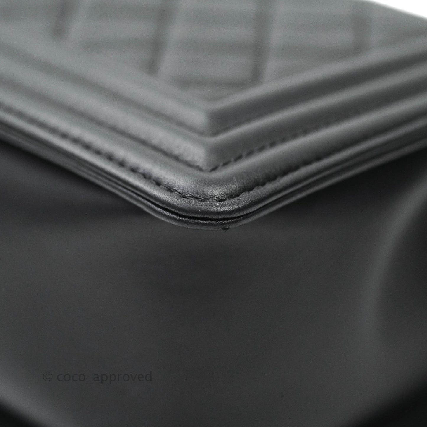 Chanel Quilted Medium Calfskin Boy Flap Ruthenium Hardware