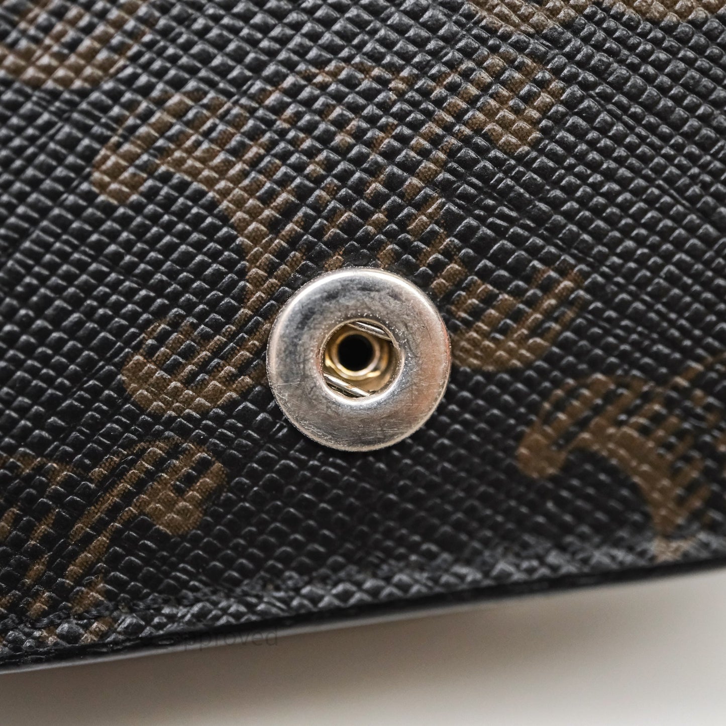 Celine Phone Pouch Black Triomphe Canvas