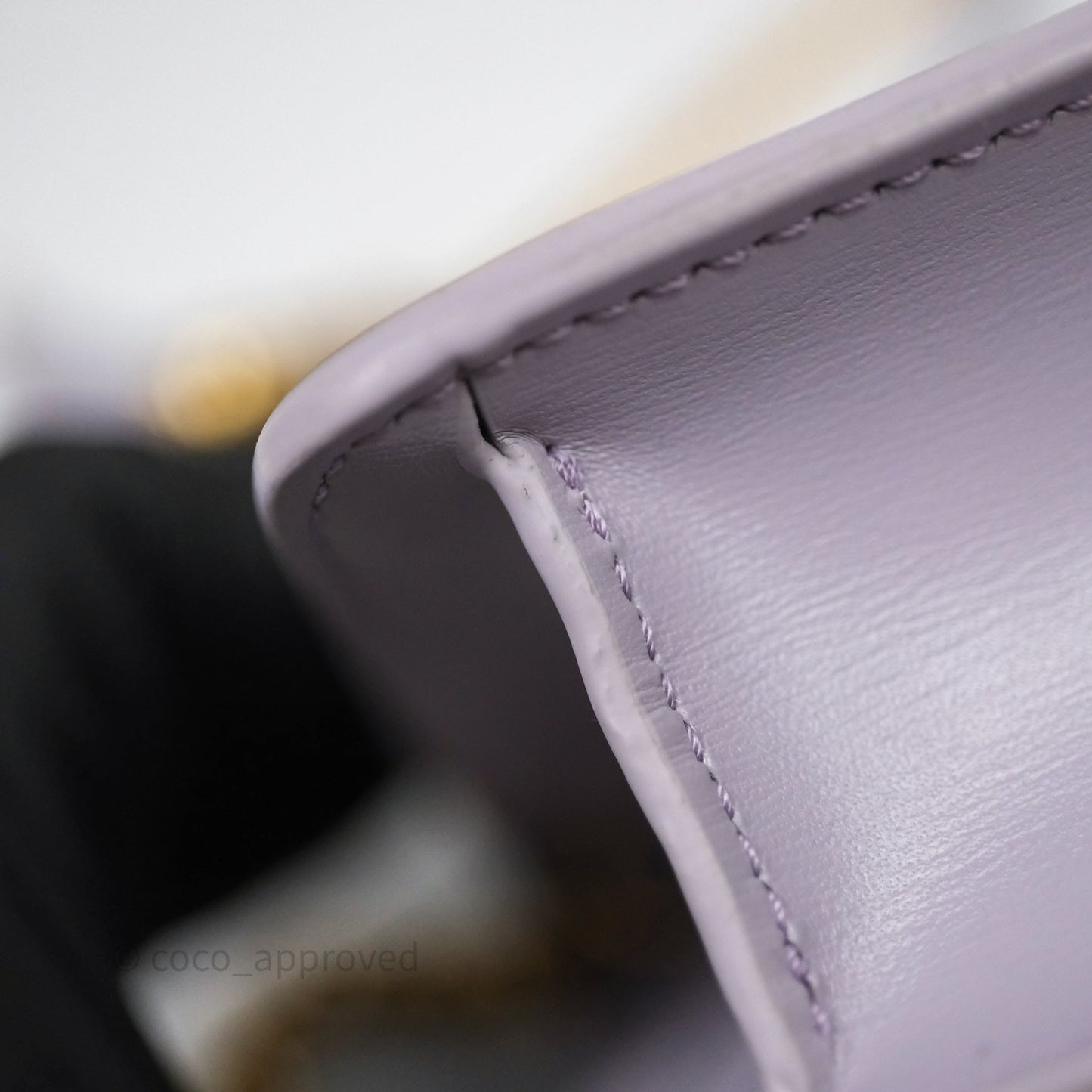 Celine Margo Wallet On Chain in Purple lavender Shiny Calfskin