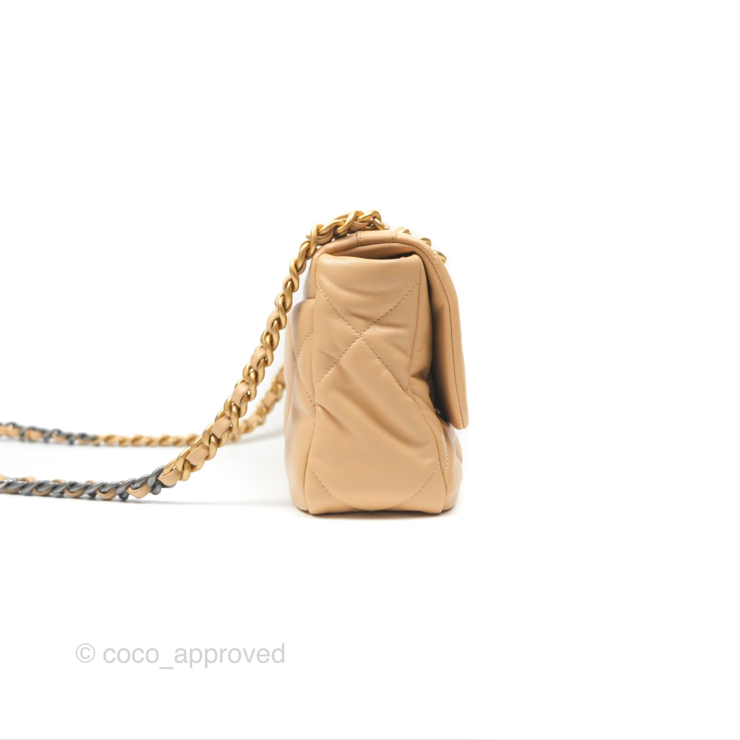 Chanel 19 Small Beige Mixed Hardware 22C