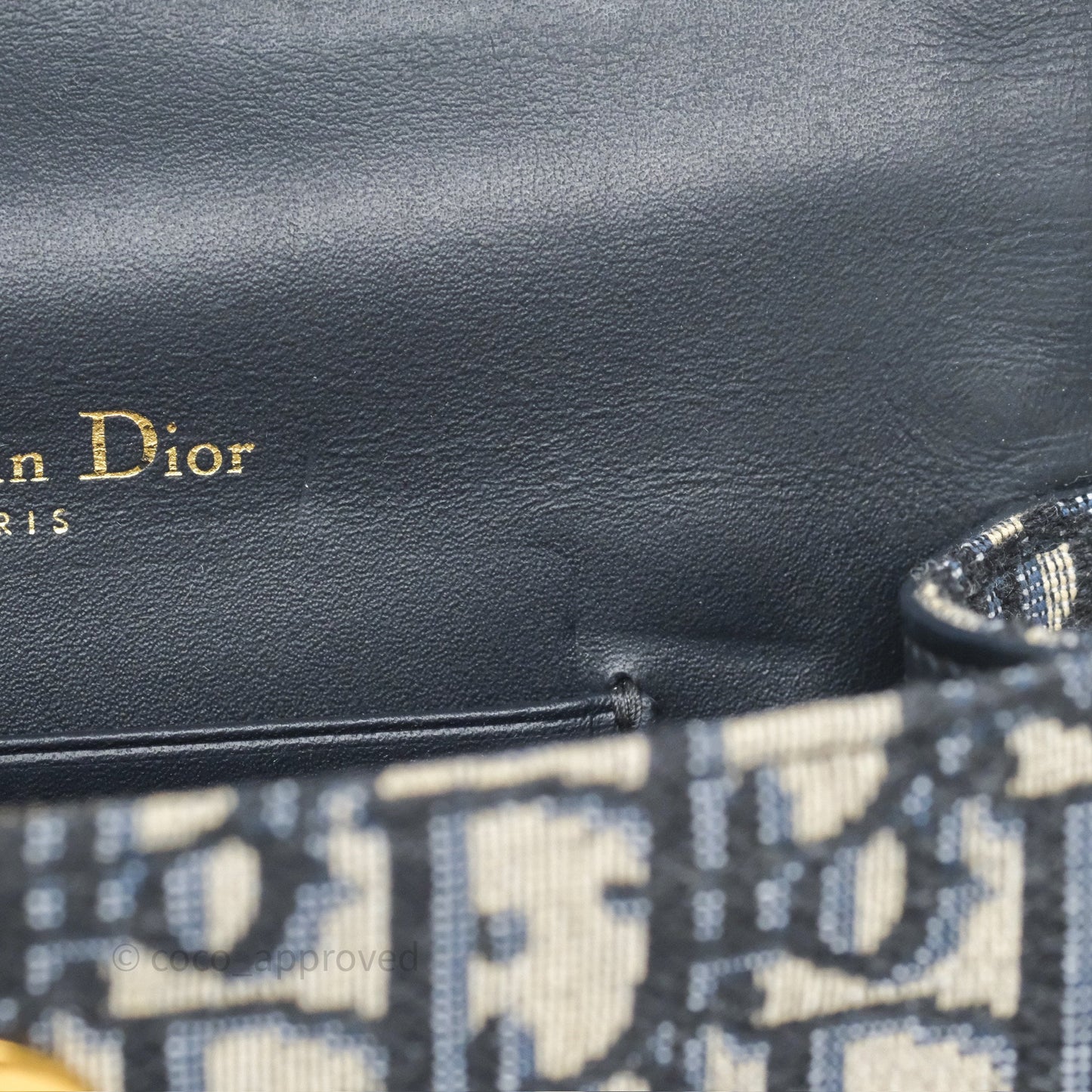 Christian Dior Blue Dior Oblique Jacquard Saddle Belt Pouch