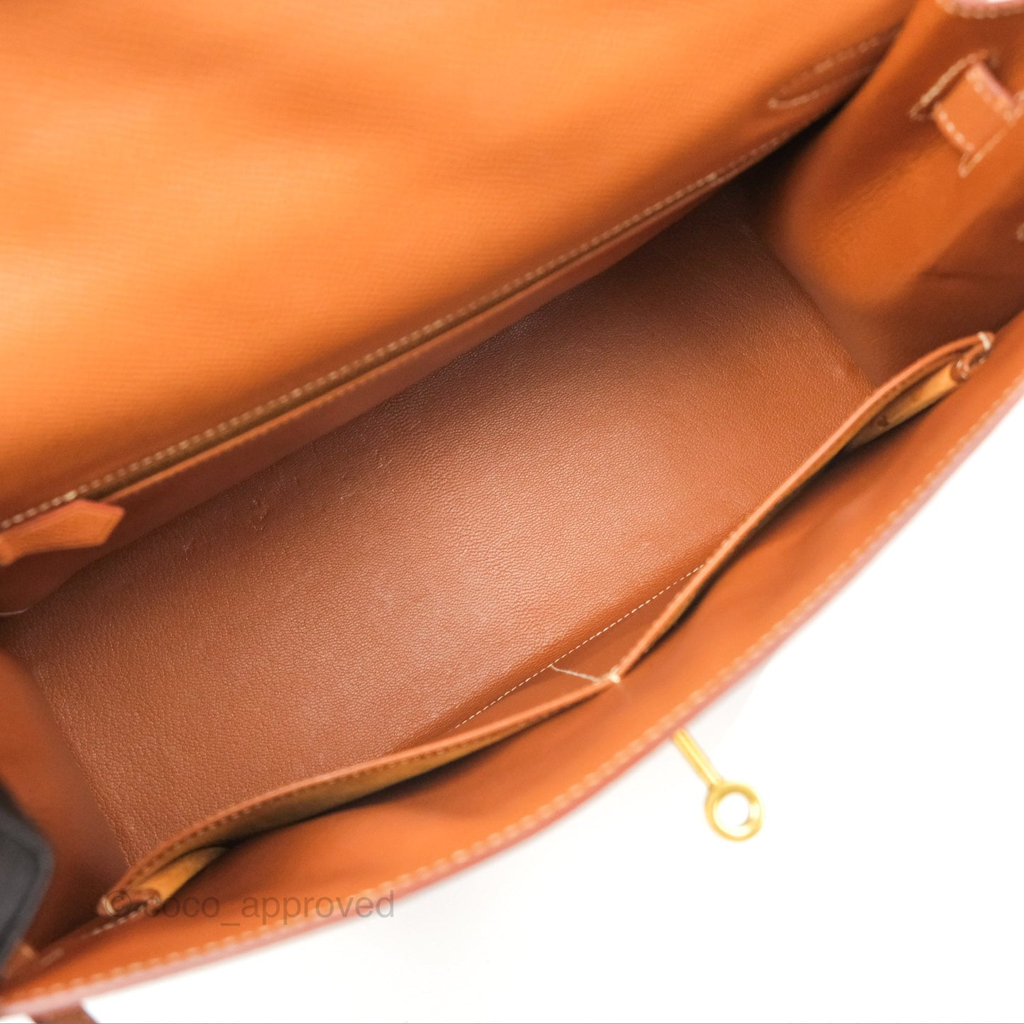 Hermès Kelly 32 Sellier Gold Epsom Gold Hardware