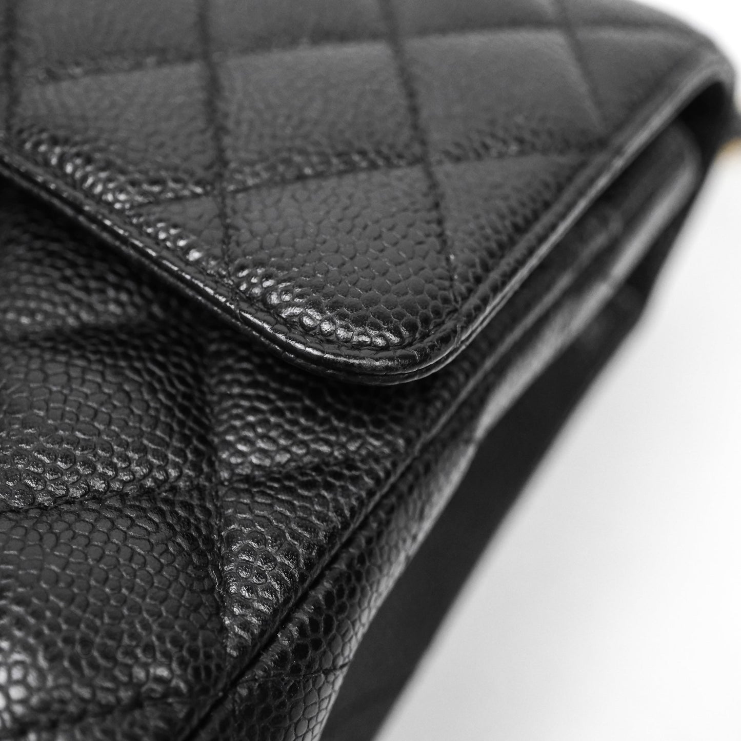Chanel Classic M/L Medium Flap Quilted Black Caviar Gold Hardware