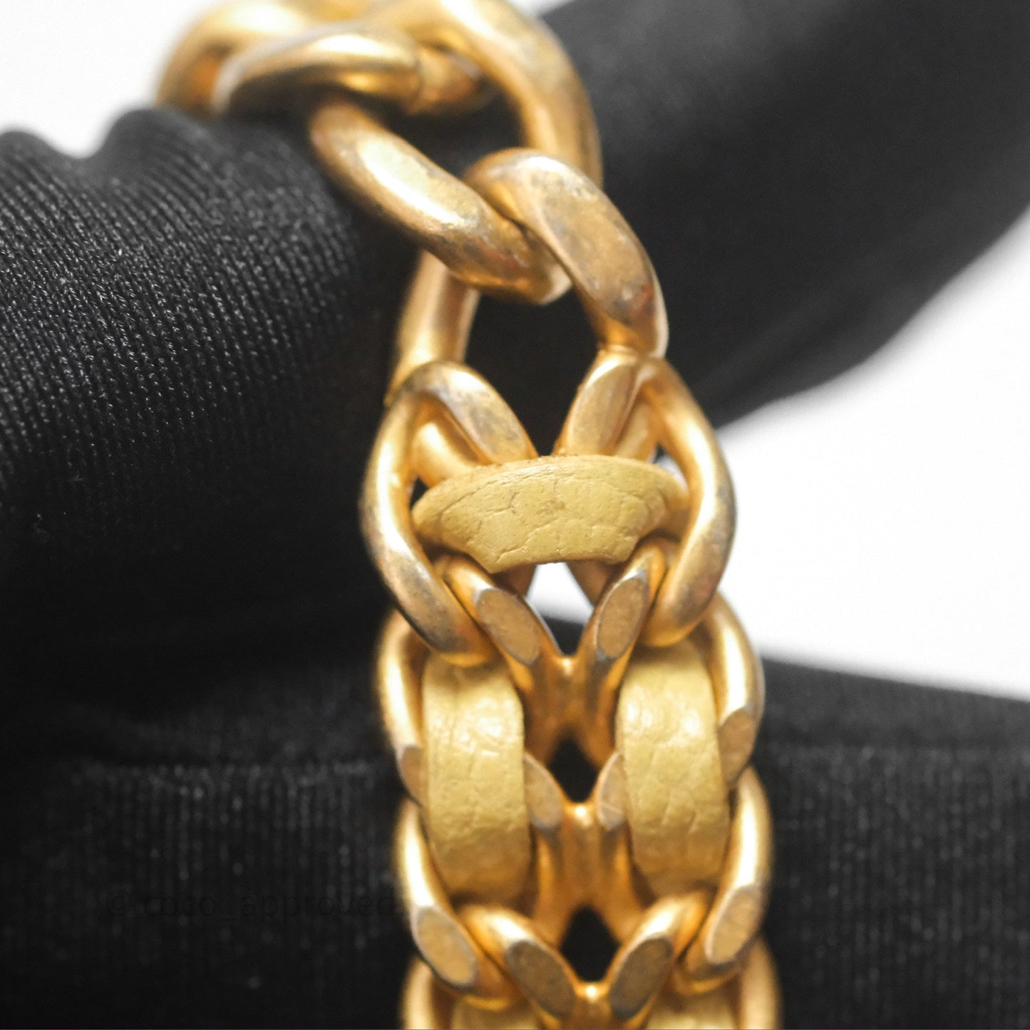 Chanel Mini Clutch With Chain Yellow Caviar Aged Gold Hardware