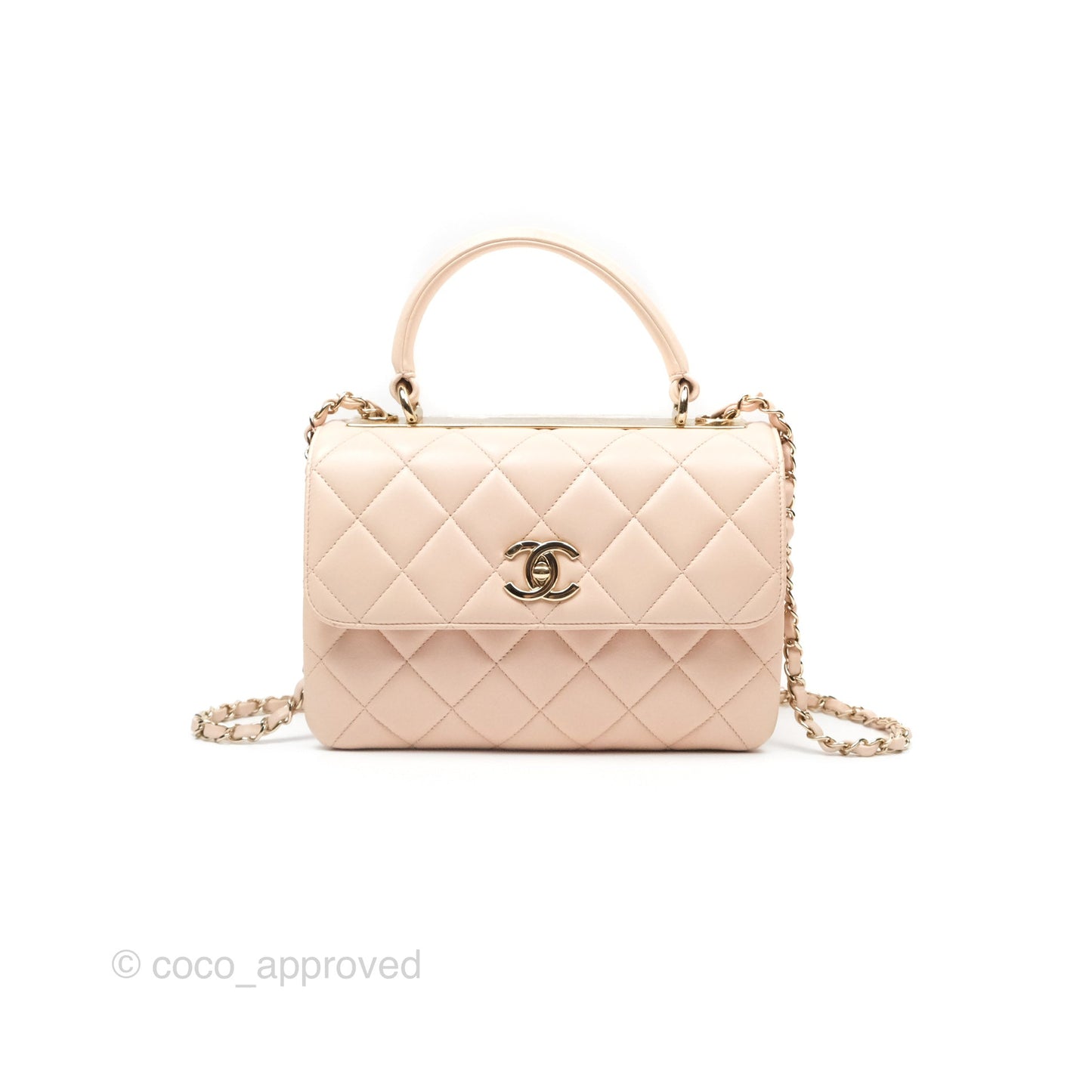 Chanel Trendy CC Small Beige Lambskin Gold Hardware