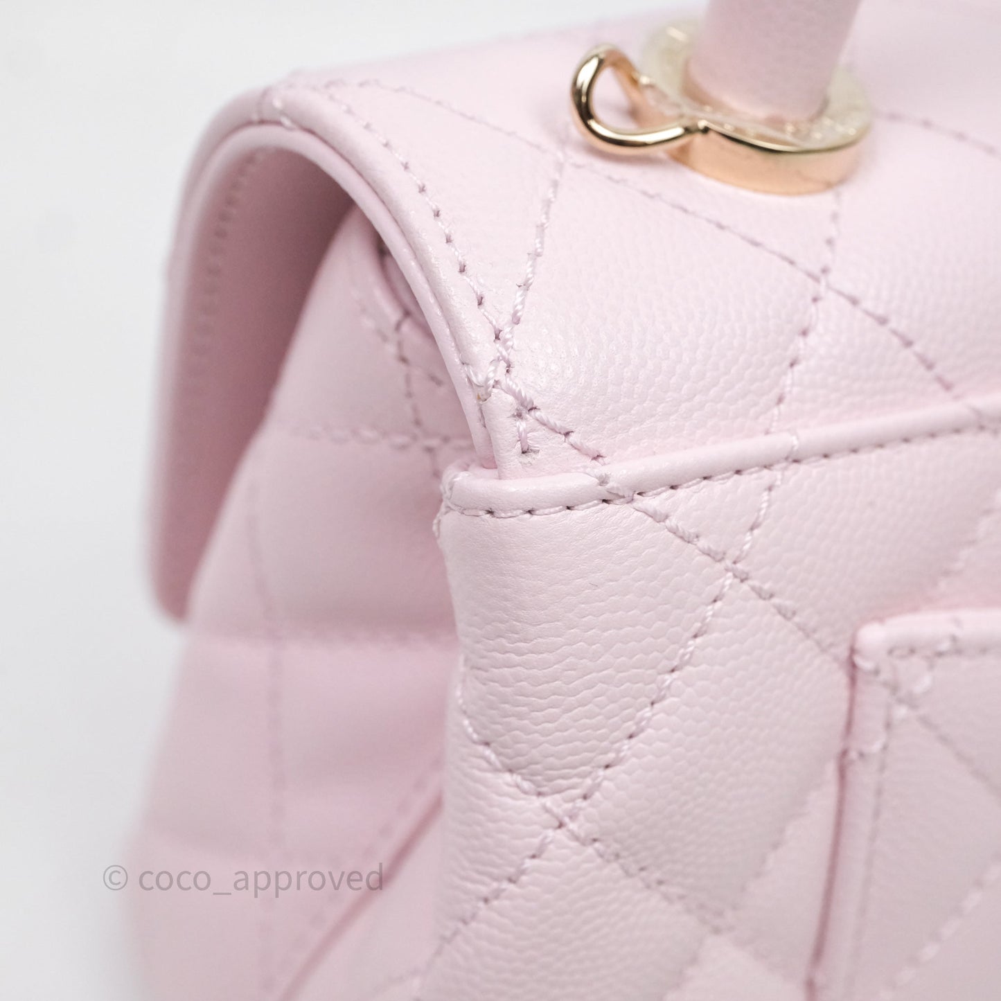 Chanel Mini Coco Handle Light Pink Caviar Gold Hardware