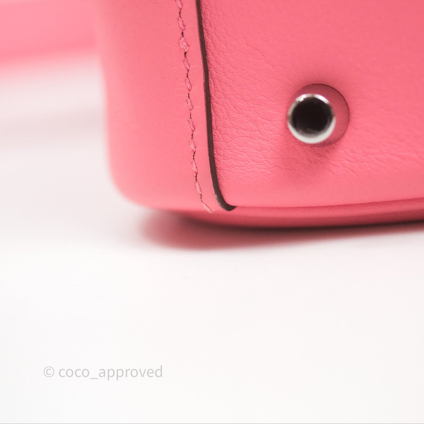 Hermès Mini Lindy 20 Rose Ete K4 Swift Palladium Hardware