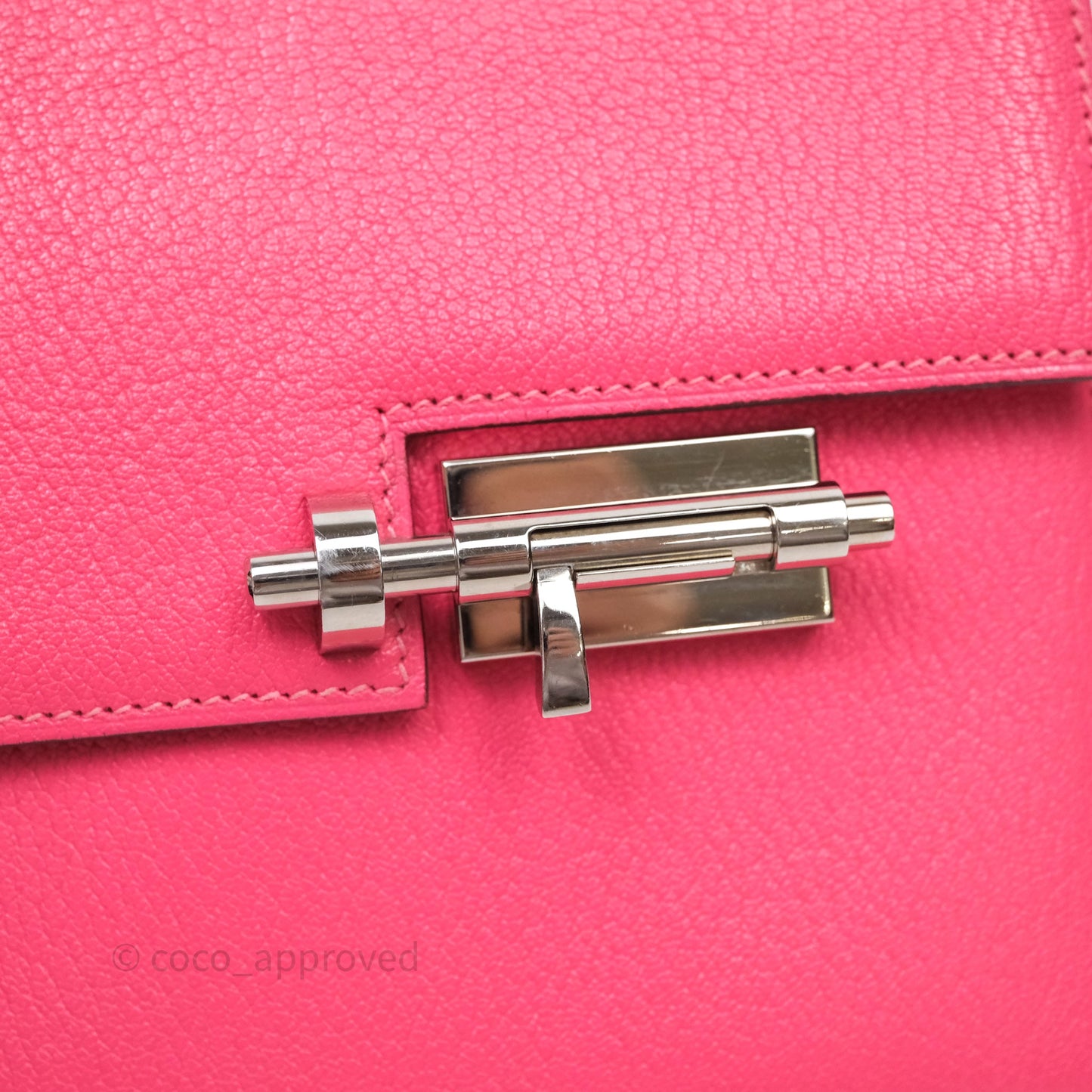 Hermès Mini Verrou Chaine Bag Rose Lipstick U5 Chevre Mysore Palladium Hardware
