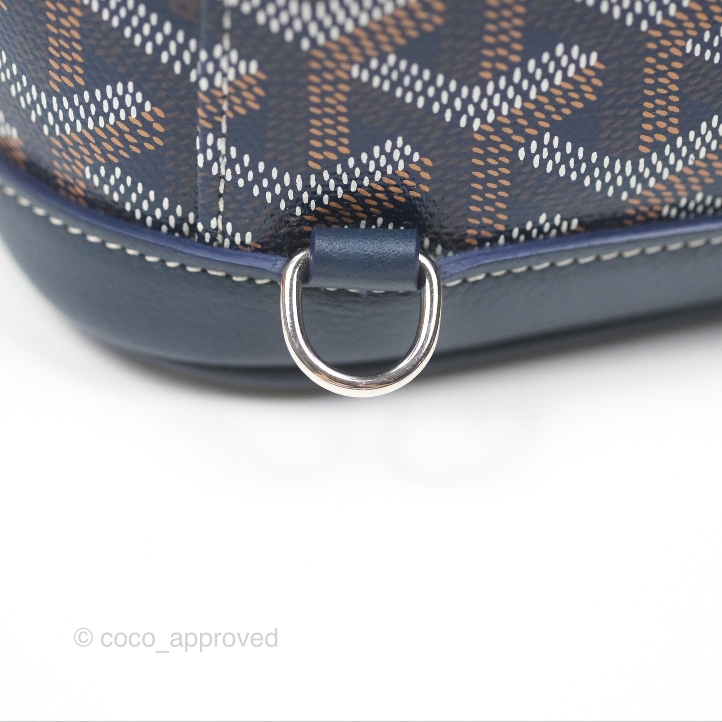 Goyard Mini Alpin Backpack Navy Blue Goyardine Calfskin