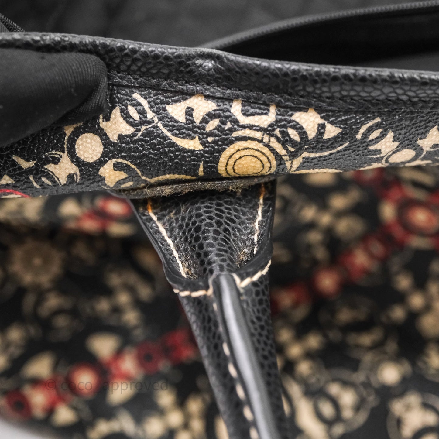 Chanel CC Print Logo Tote Bag Black
