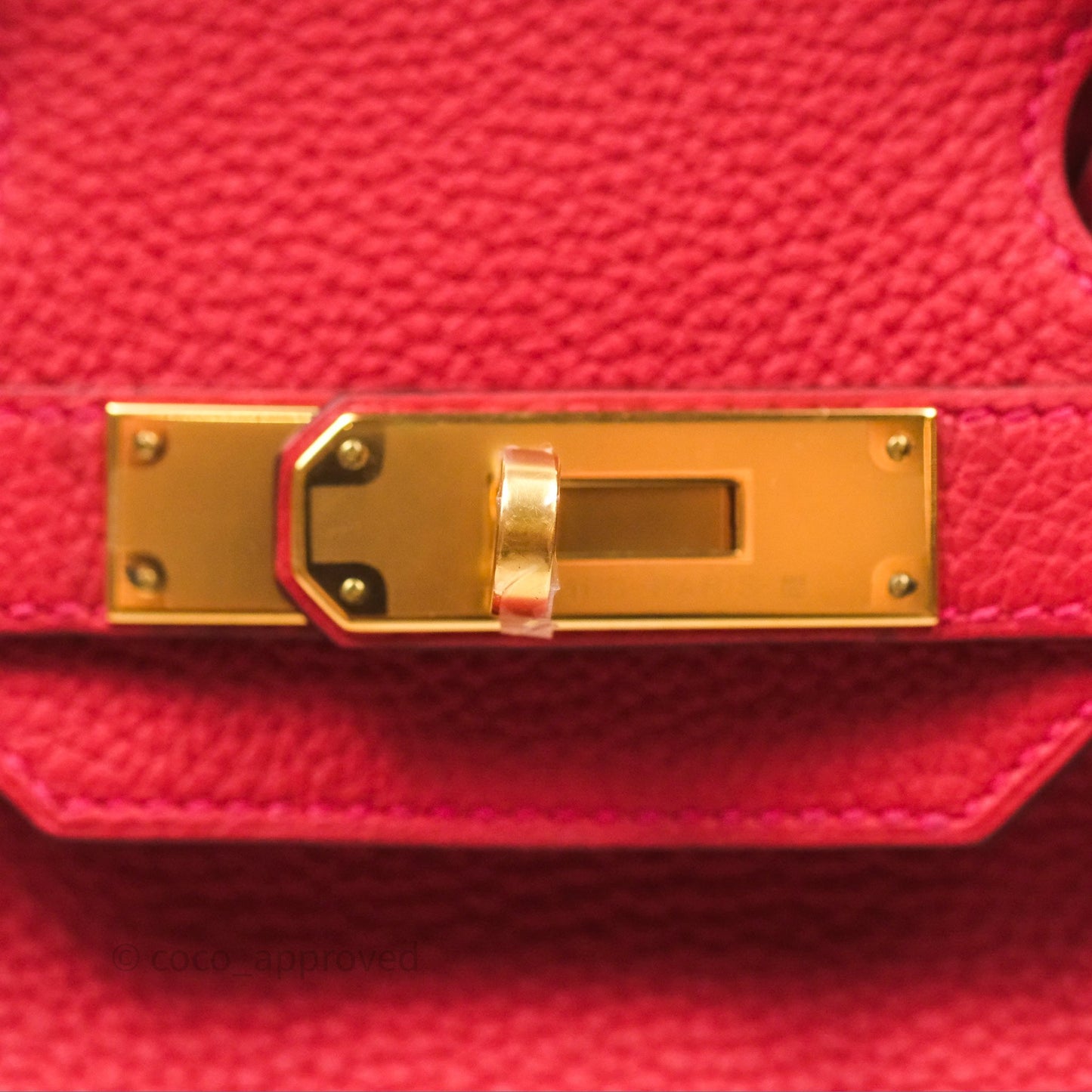 Hermès Birkin 30 Retourne Geranium D5 Togo Gold Hardware