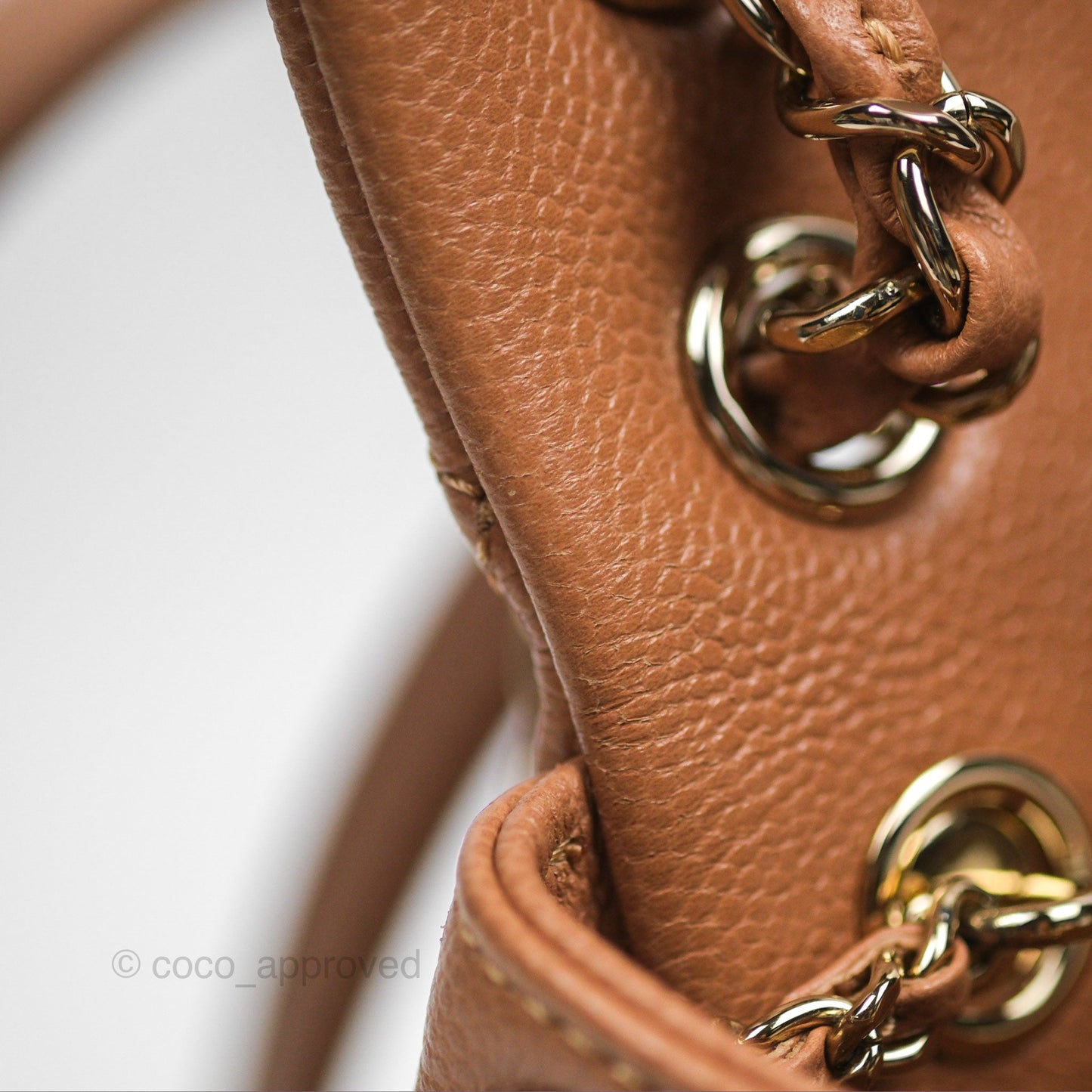 Chanel Duma Backpack Medium Dark Beige Caviar Gold Hardware