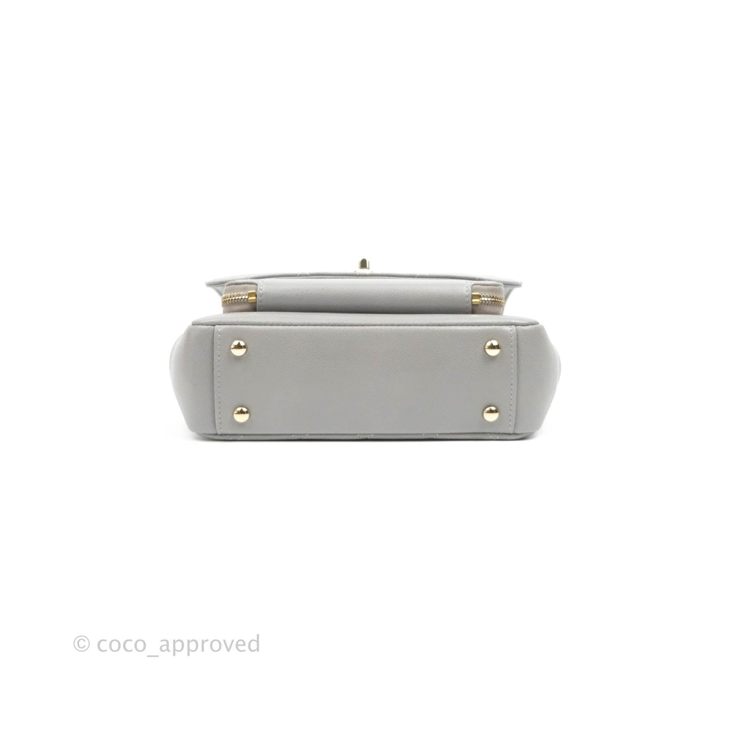 Chanel Quilted Medium Business Affinity Flap Grey Caviar Gold Hardware