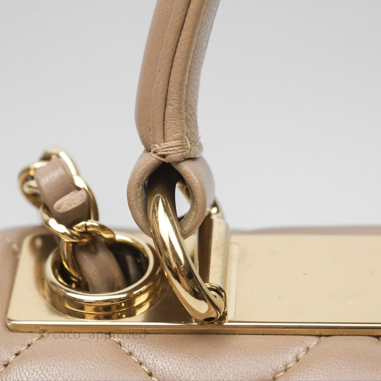 Chanel Small Trendy CC Beige Lambskin Gold Hardware