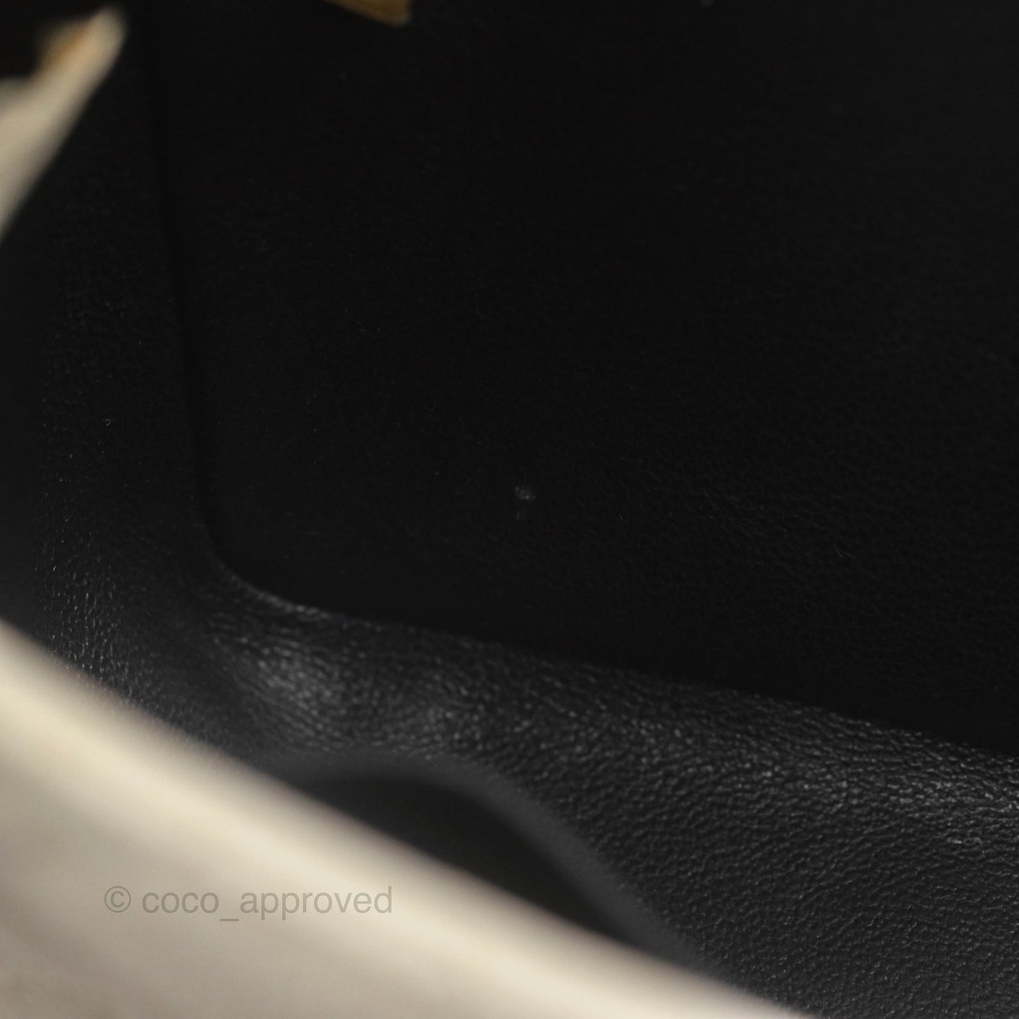 Chanel Small CC Filigree Flap Quilted Ivory Caviar