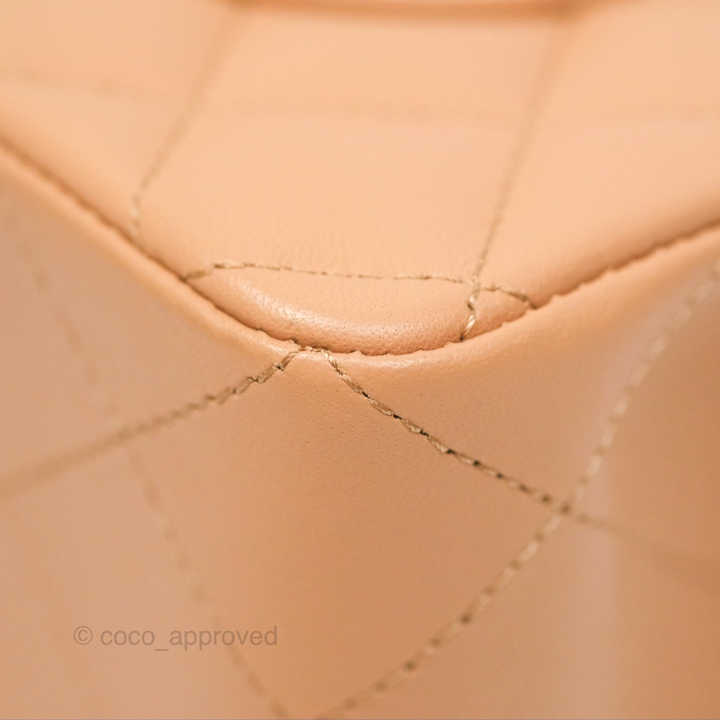 Chanel Small Classic Quilted Flap Beige Lambskin Gold Hardware 23K