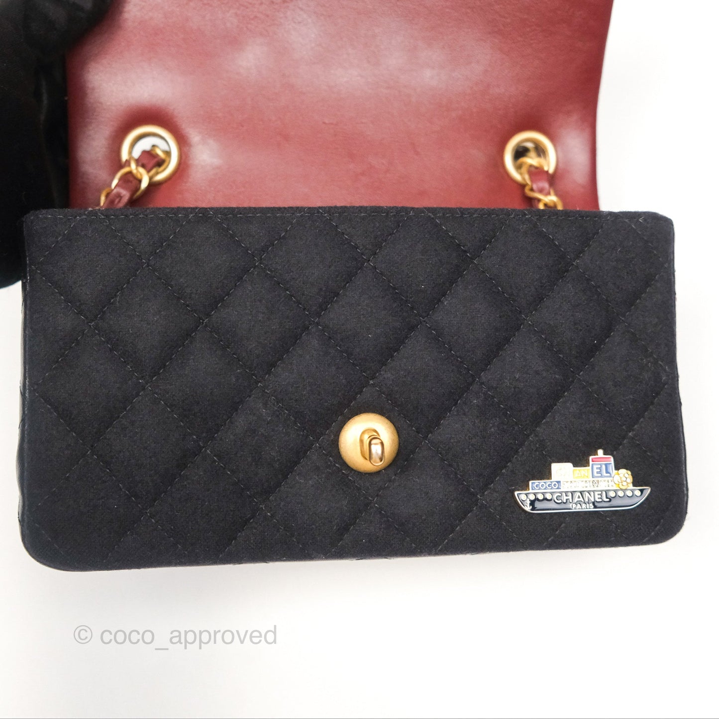Chanel Paris-Hamburg Charms Mini Rectangular Flap Black 18C