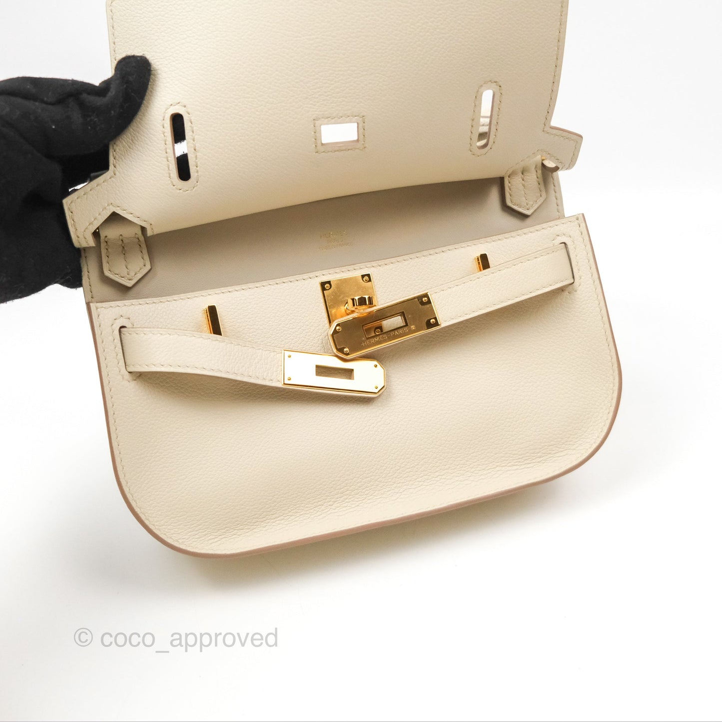 Hermès Mini Jypsiere Beton Evercolor Gold Hardware