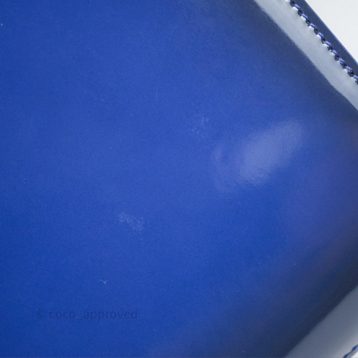 Saint Laurent Large Belle De Jour Clutch Blue Patent