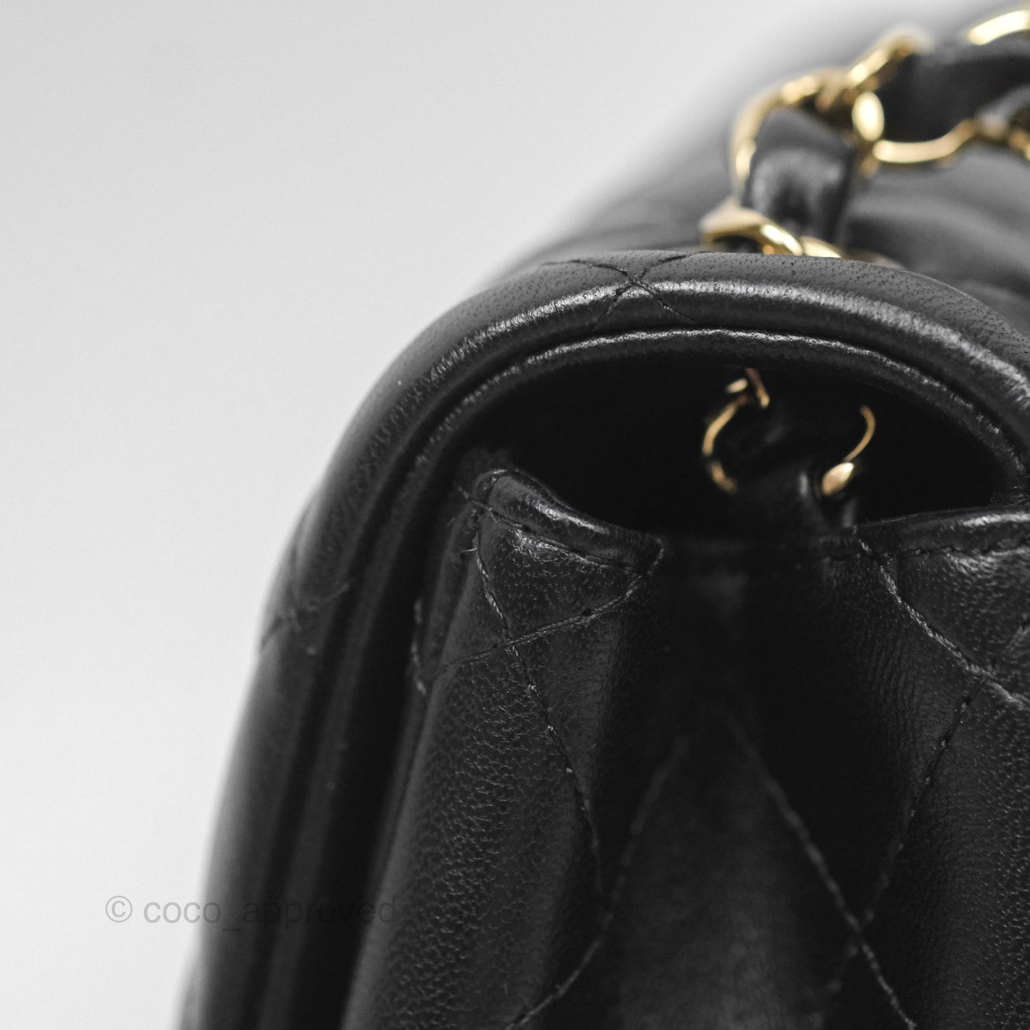 Chanel Mini Square Black Lambskin Gold Hardware