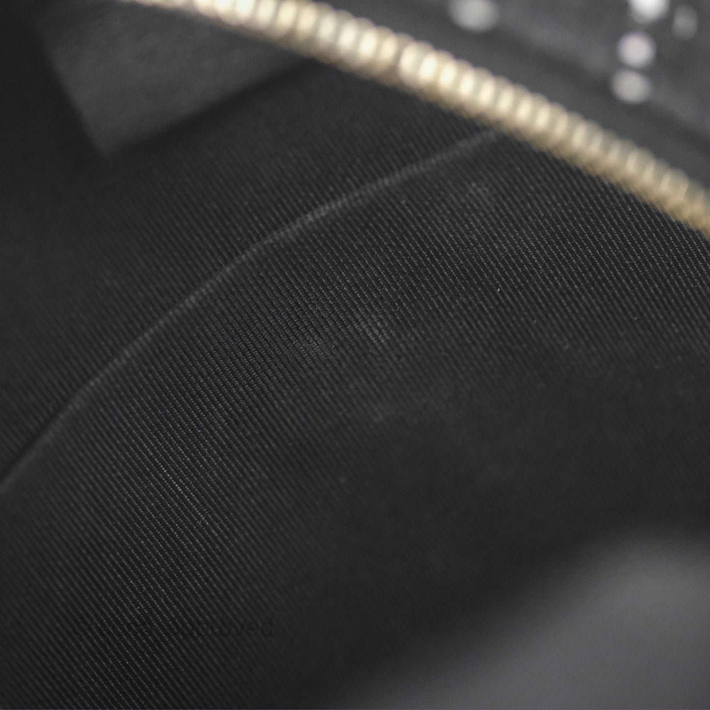 Chanel Classic Quilted Round Clutch With Chain Black Tweed Gold Hardware