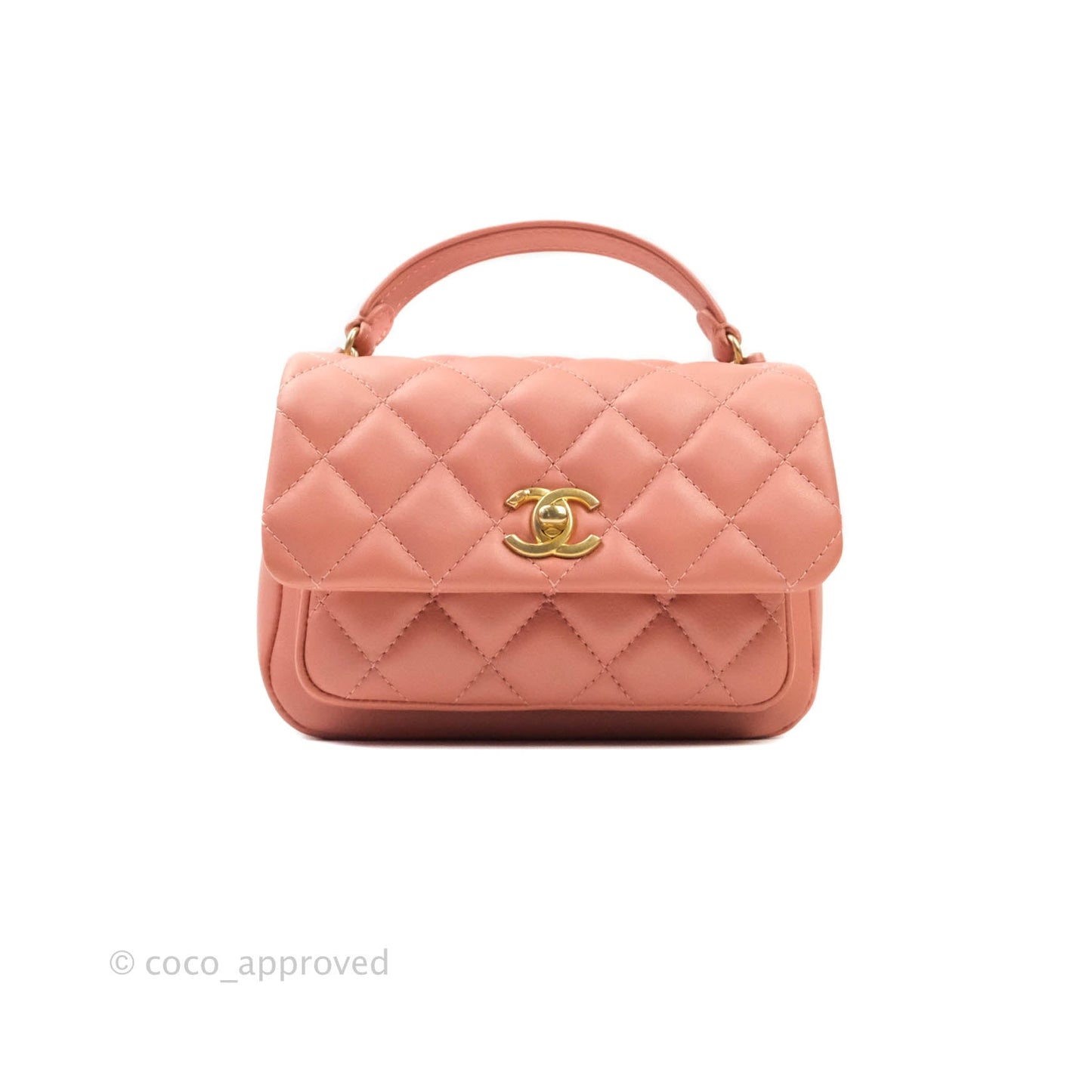 Chanel Day Trip Quilted Small Lambskin Pink Aged Gold Hardware
