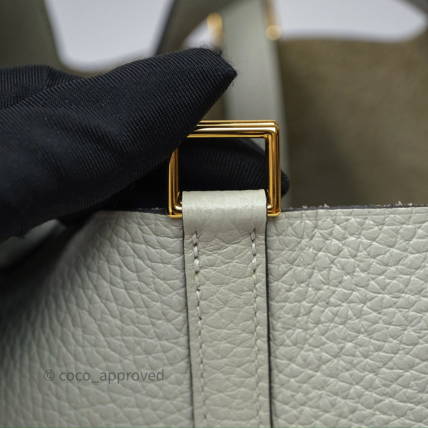 Hermès Picotin Lock 18 Gris Névé 0V Clemence Gold Hardware