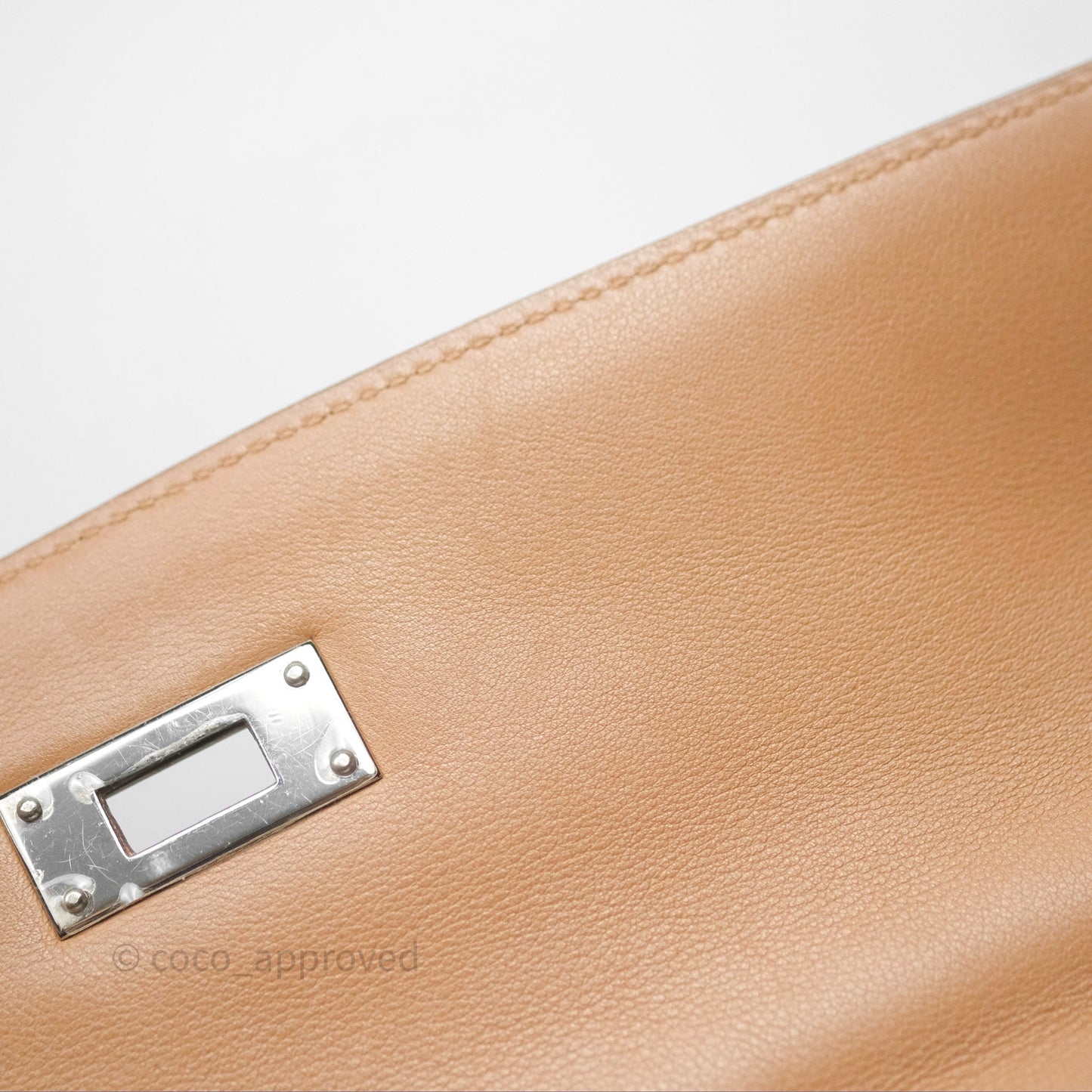 Hermès Kelly 35 Retourne Chai 0M Evercolor Palladium Hardware