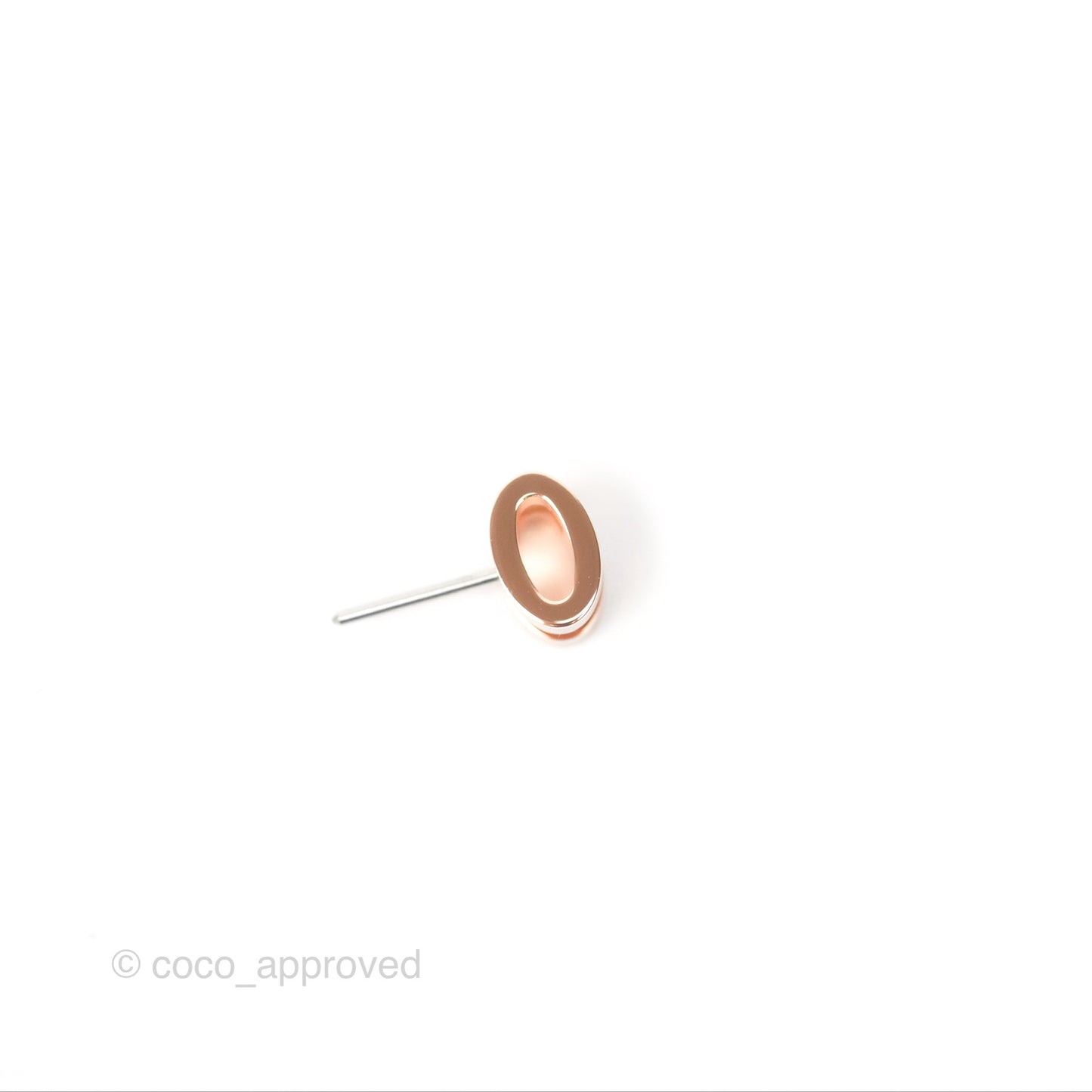 Hermès Mini Pop H Earrings Marron Glace Rose Gold