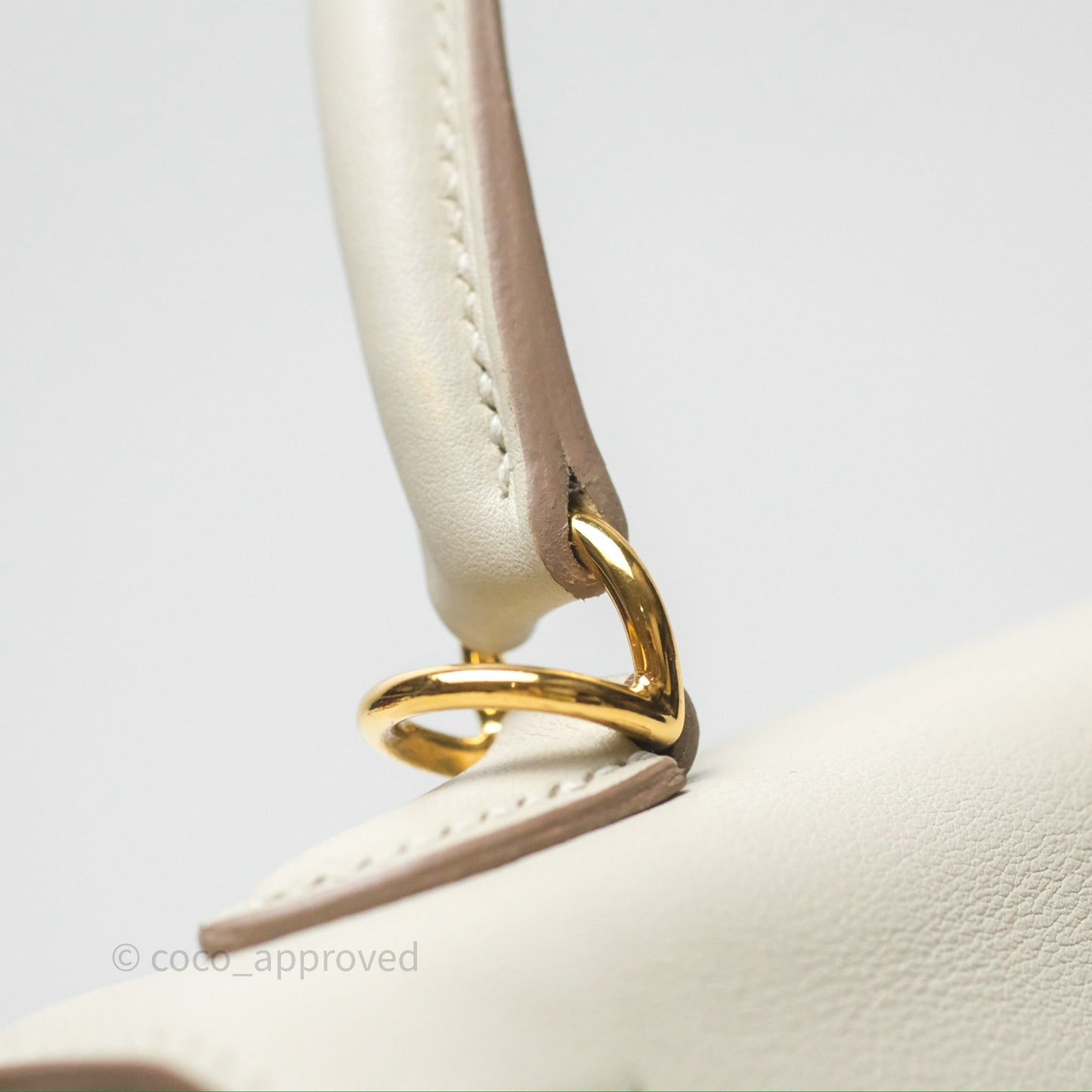 Hermès Retourne Swift Kelly 25 Gris Perle 80 Gold Hardware