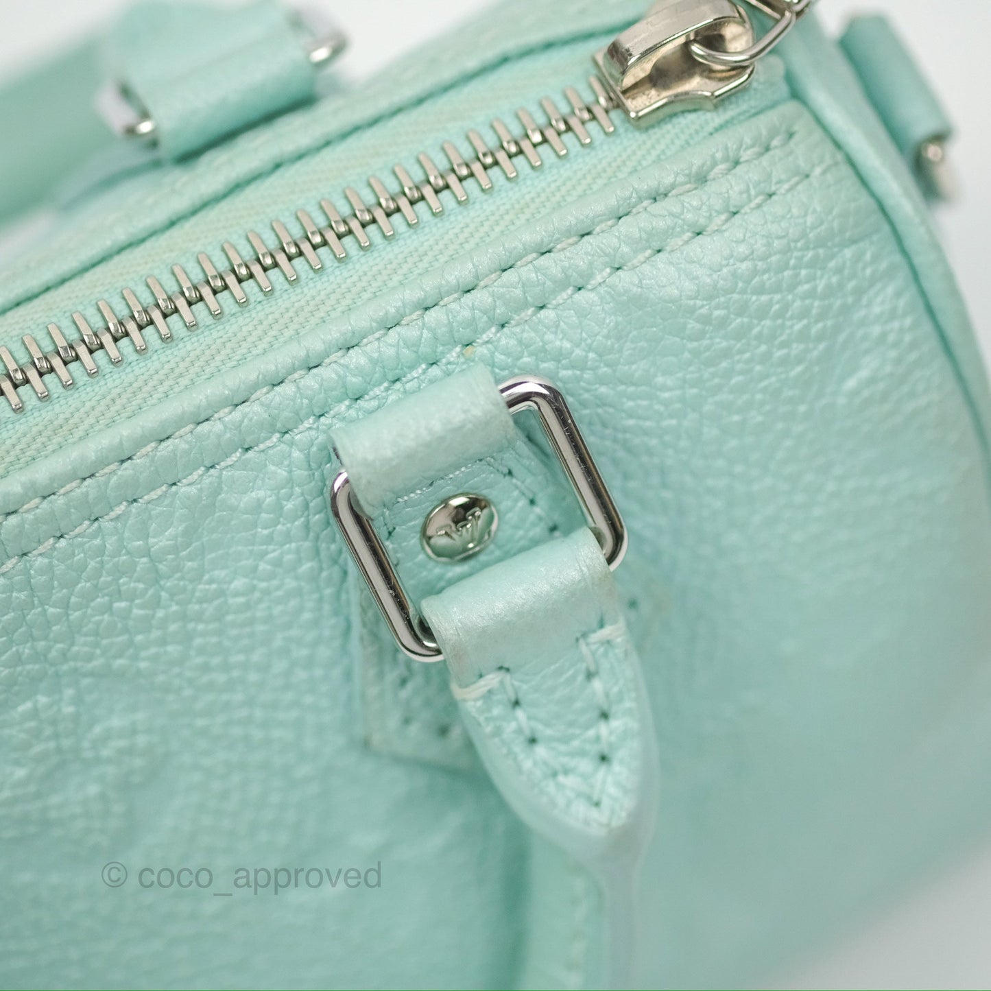 Louis Vuitton Nano Speedy Monogram Empreinte Pearly Lagoon Blue