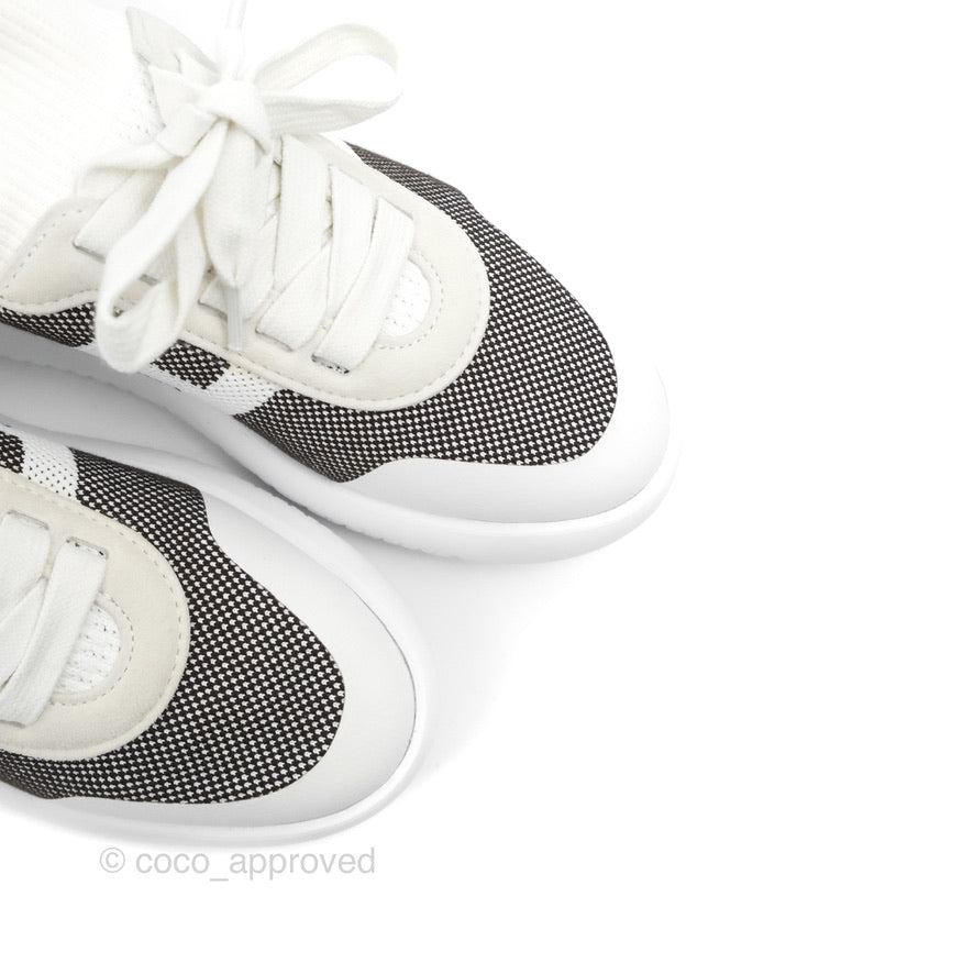 Hermès Crew Sneakers Knit White/Gris Size 36