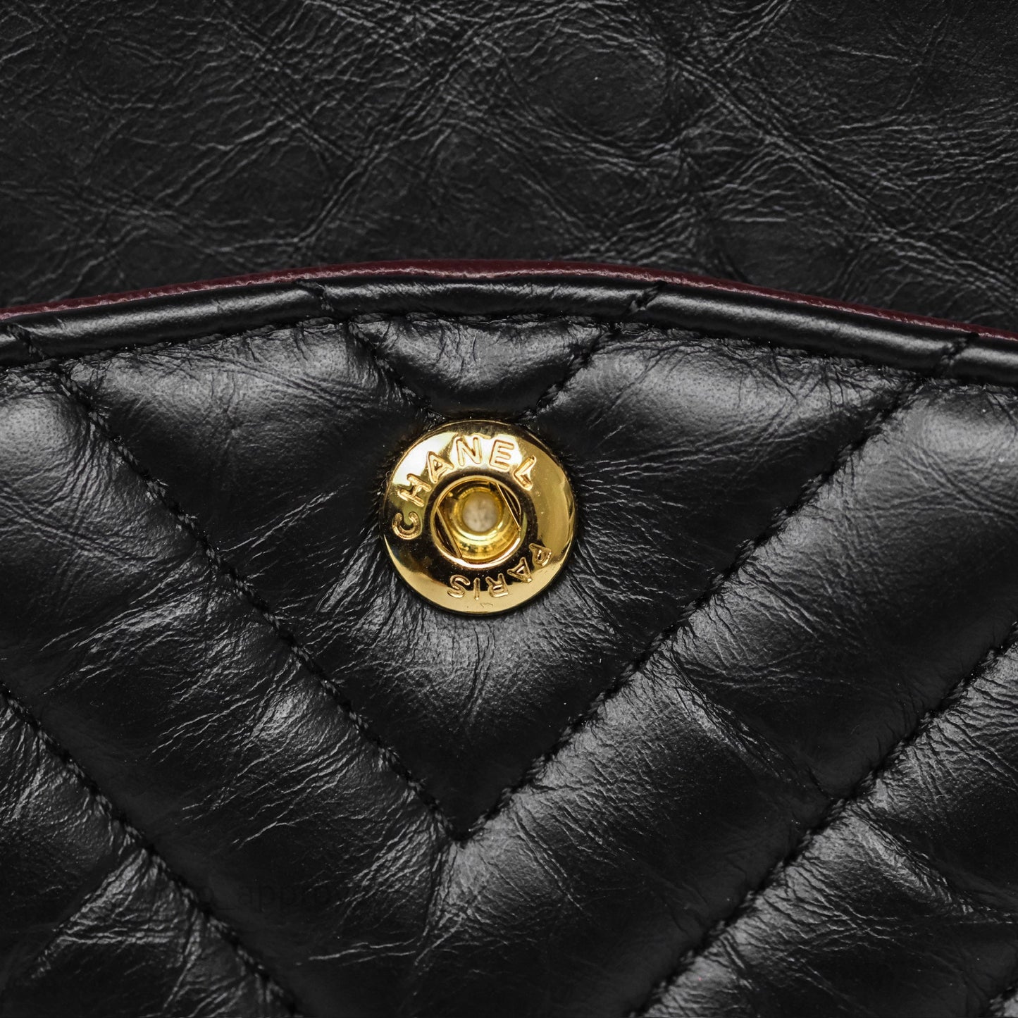 Chanel Reissue 226 Chevron Black Aged Calfskin Aged Gold Hardware