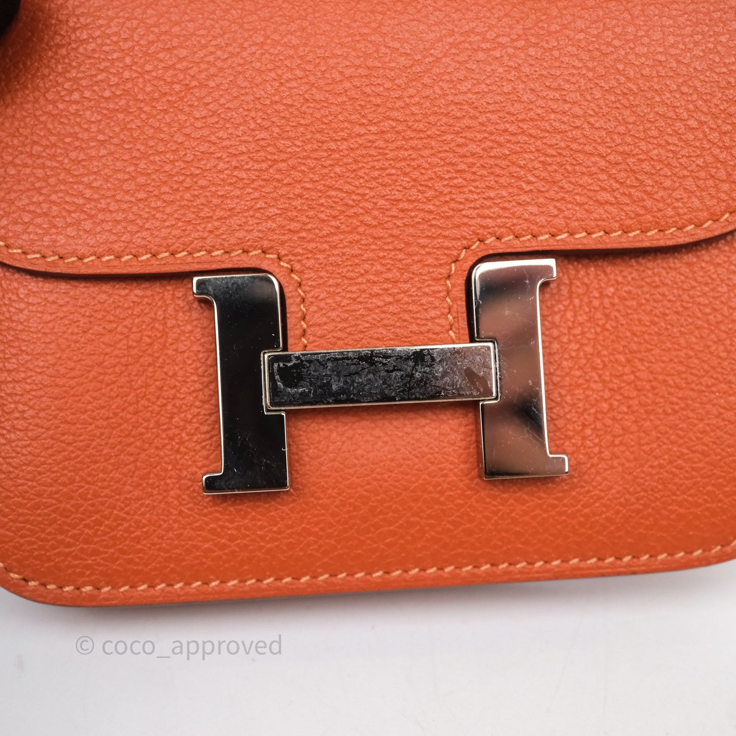 Hermès Constance Slim Wallet Blush J9/ Bleu Frida 0F Evercolor Palladium Hardware
